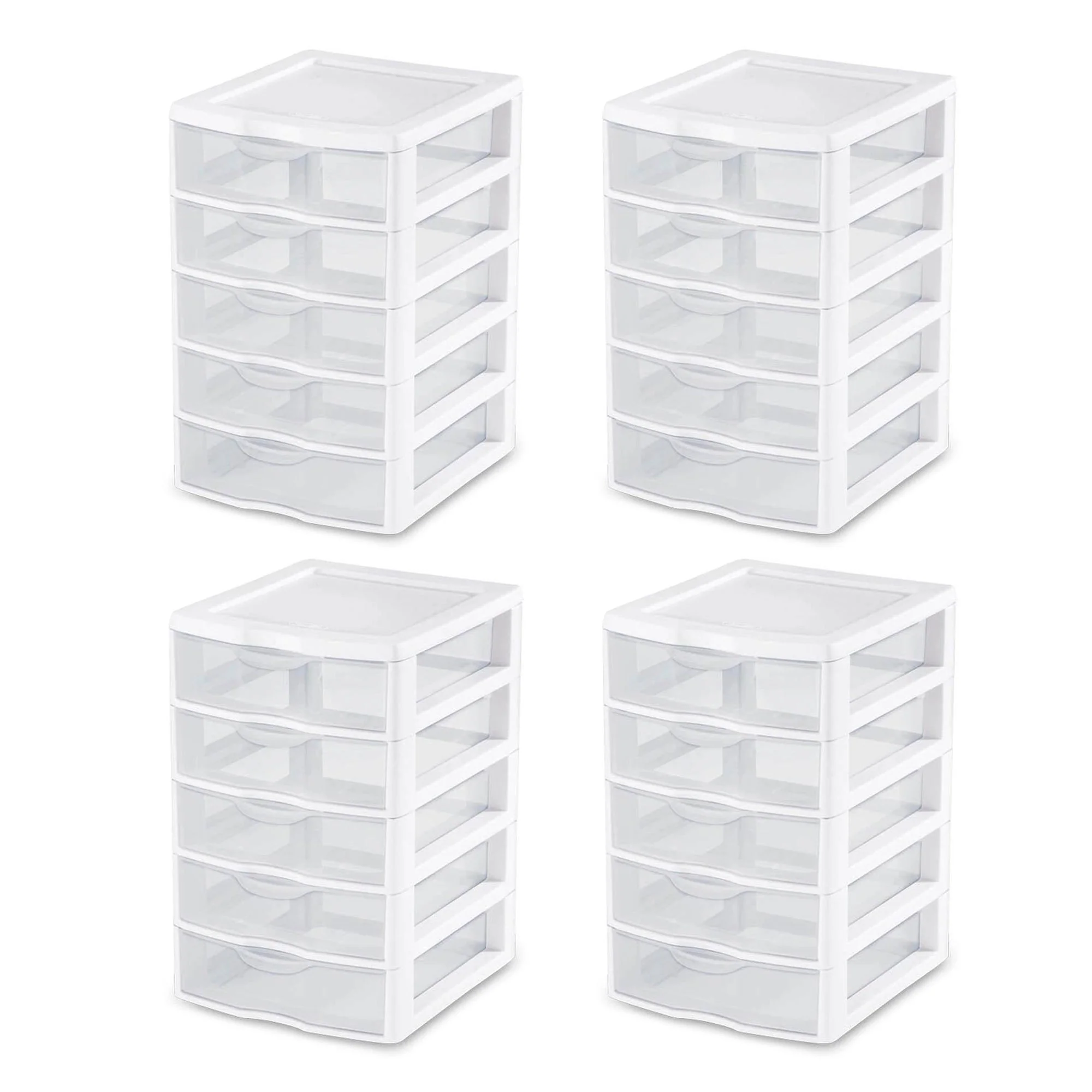Sterilite 5 Drawer Desk Storage Bin, 4 Pack & 3 Drawer Desk Storage Bin, 4 Pack - Image 3
