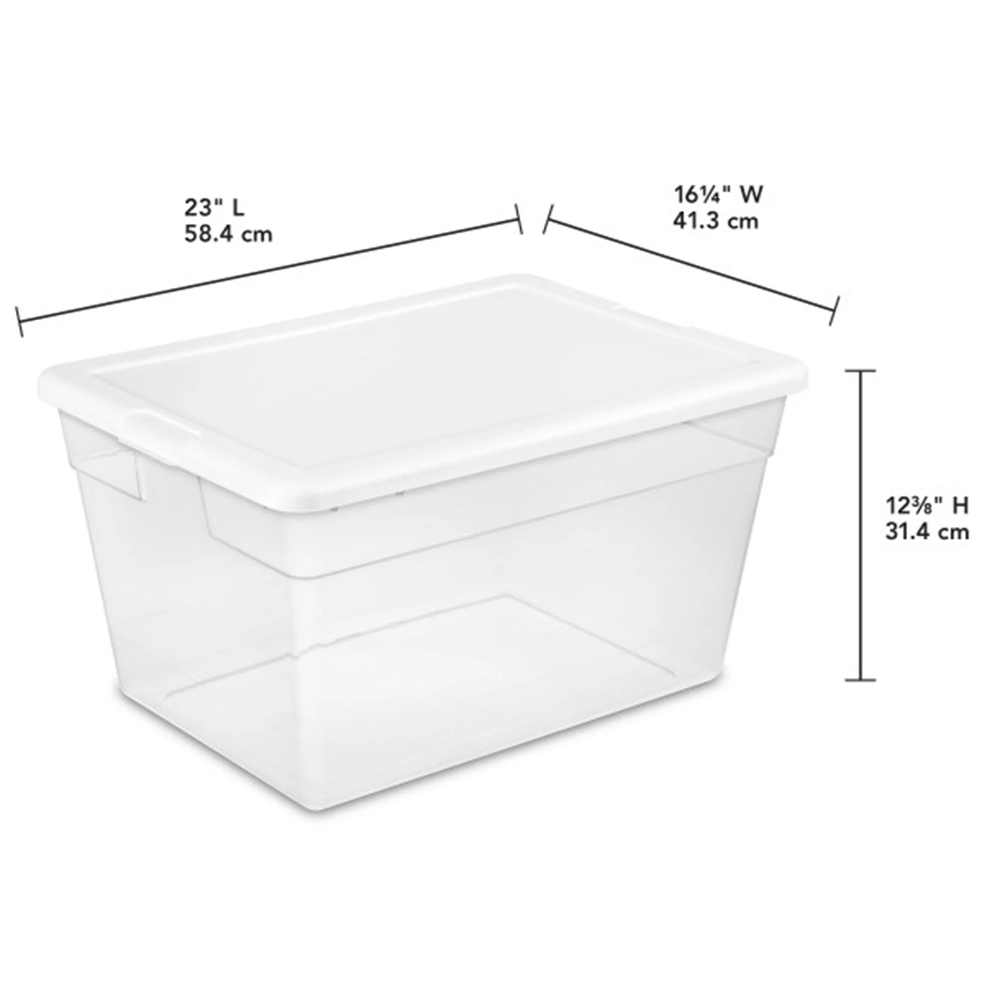 Sterilite 56 Quart Clear Plastic Storage Container Box and Latching Lid, 32 Pack - Image 3