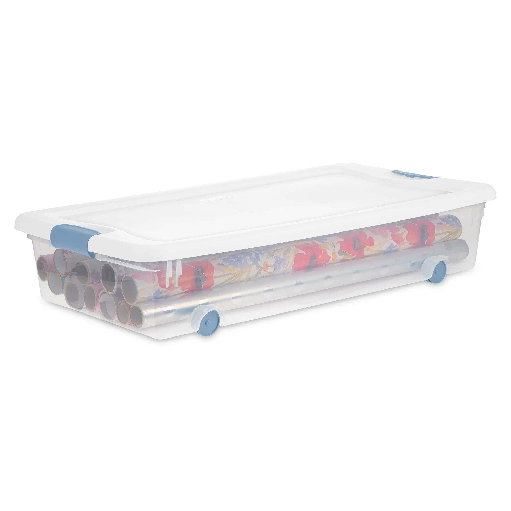Sterilite 56 Quart Latching Stackable Wheeled Storage Container w/ Lid, (8 Pack) - Image 11