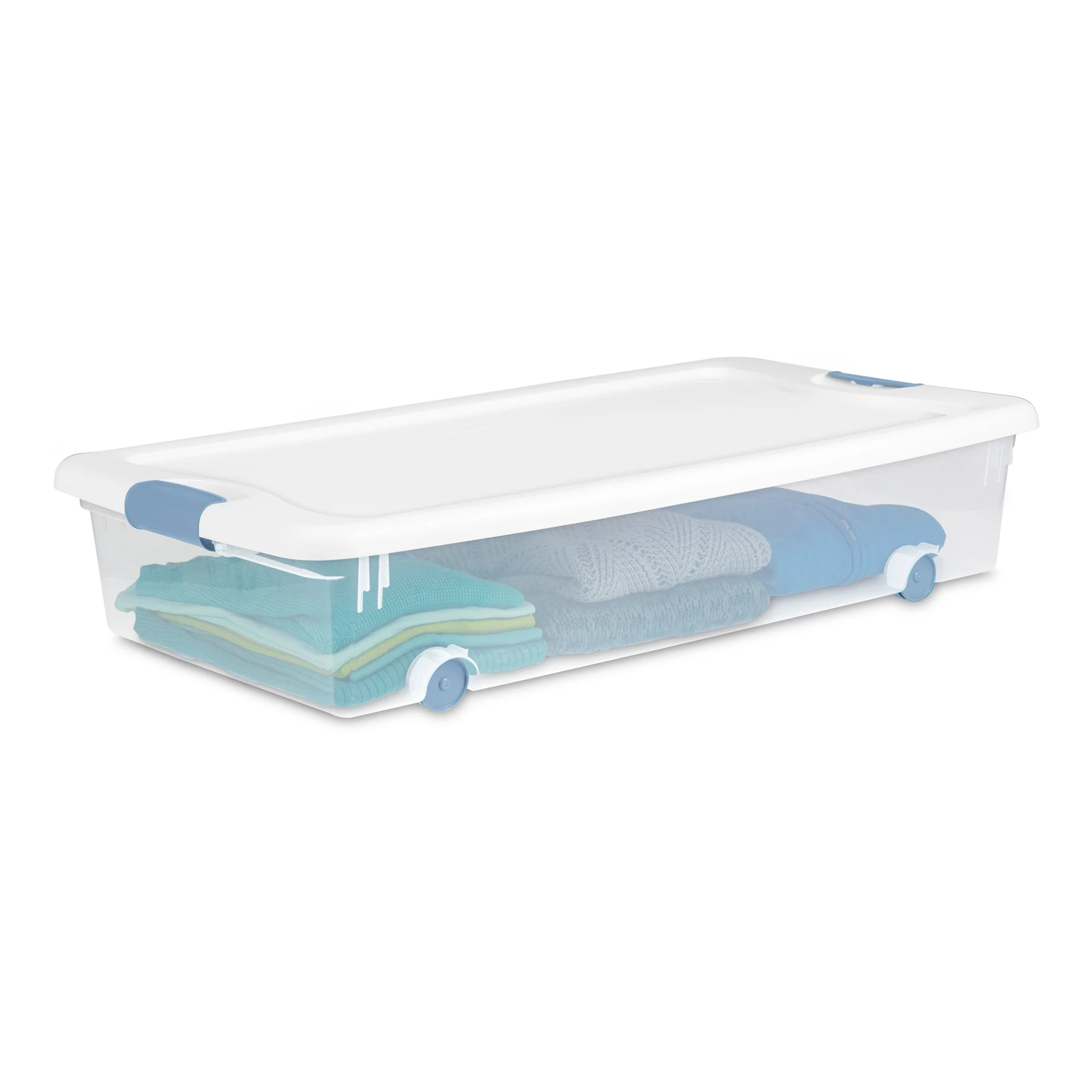 Sterilite 56 Quart Latching Stackable Wheeled Storage Container w/ Lid, (8 Pack) - Image 12