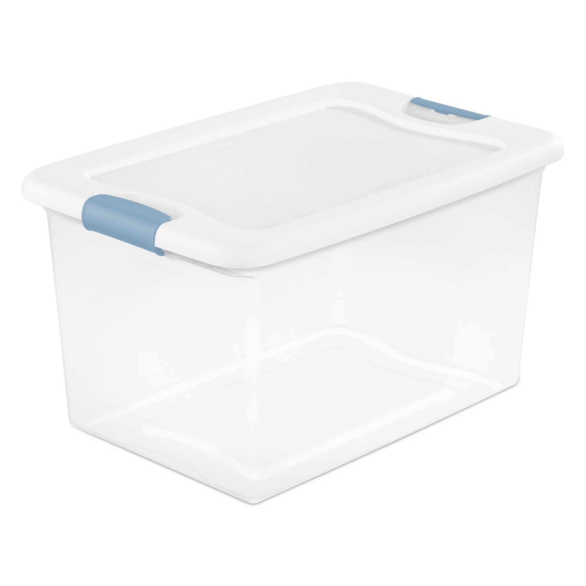 Sterilite 64 Qt Clear Plastic Stackable Storage Bin w/ White Latch Lid, (6 Pack) - Image 10