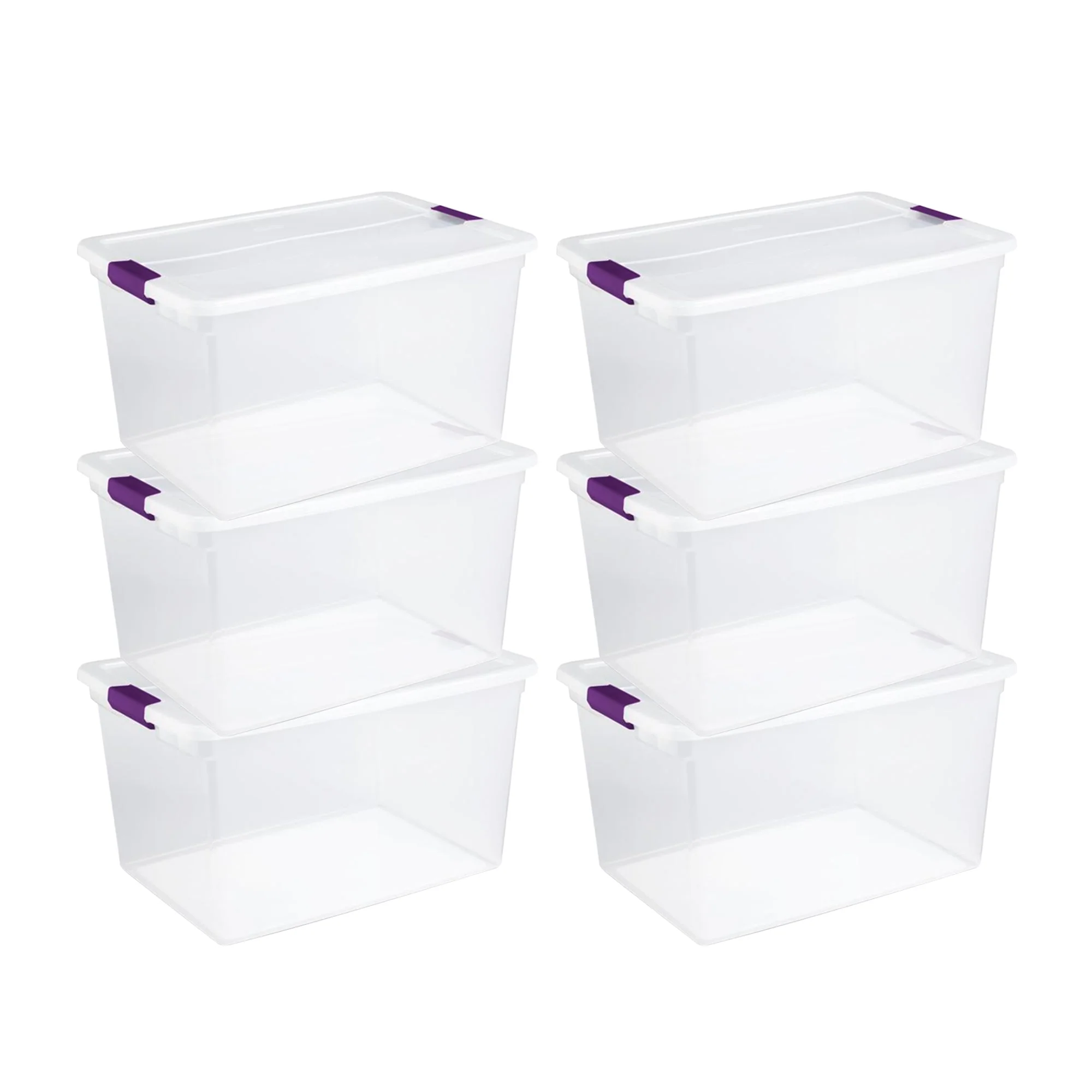 Sterilite 64 Qt Clear Storage Tote, 6 Pack, and 66 Qt Clear Storage Tote, 6 Pack - Image 5