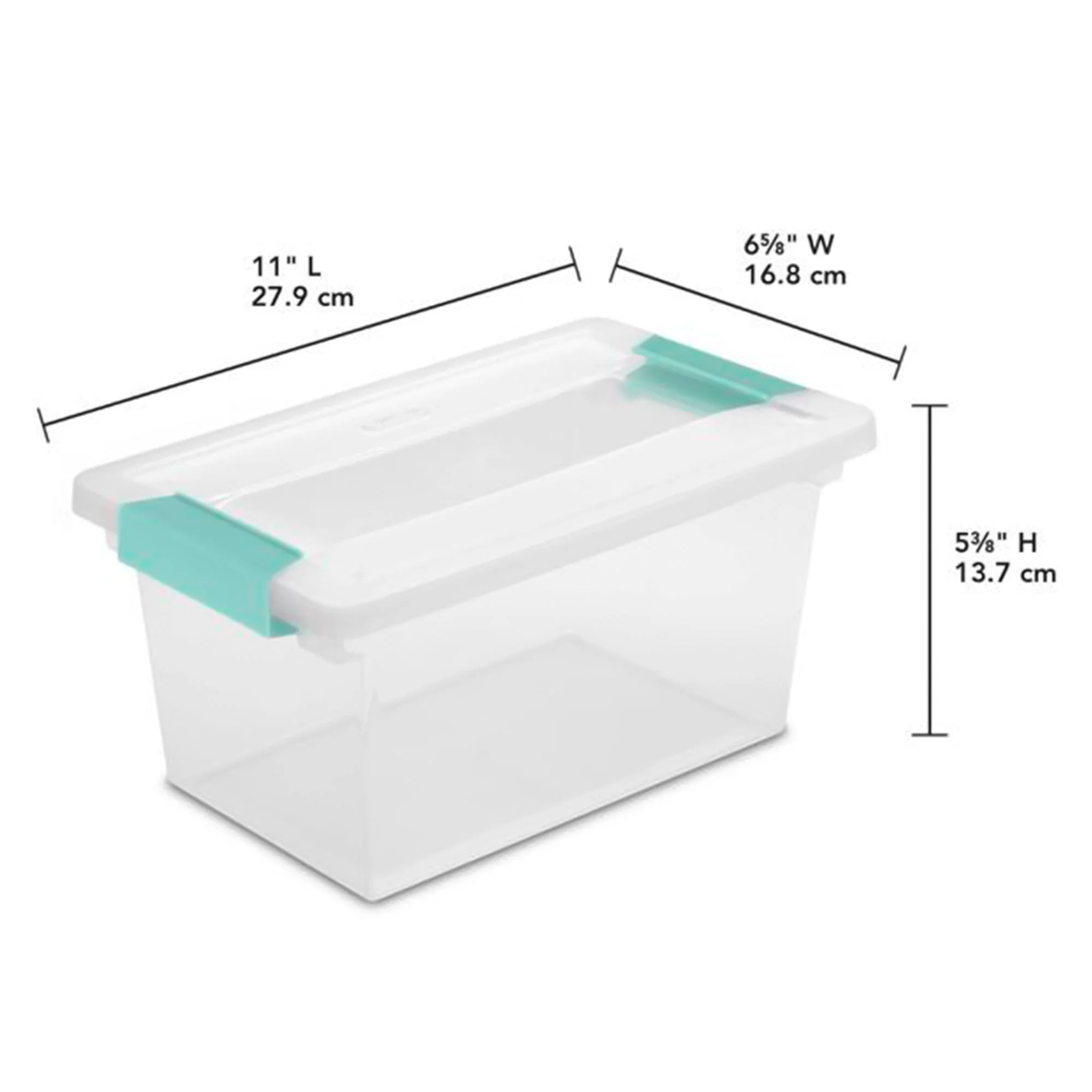 Sterilite 64 Quart Latching Storage Tote Box (6 Pack) + Medium Clip Box (4 Pack) - Image 6