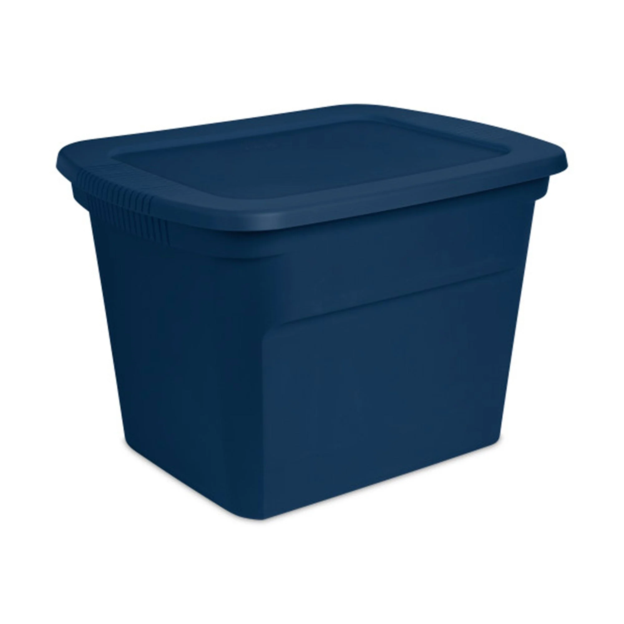Sterilite Classic Lidded Stackable 18 Gal Storage Tote Container, Blue, 8 Pack - Image 6