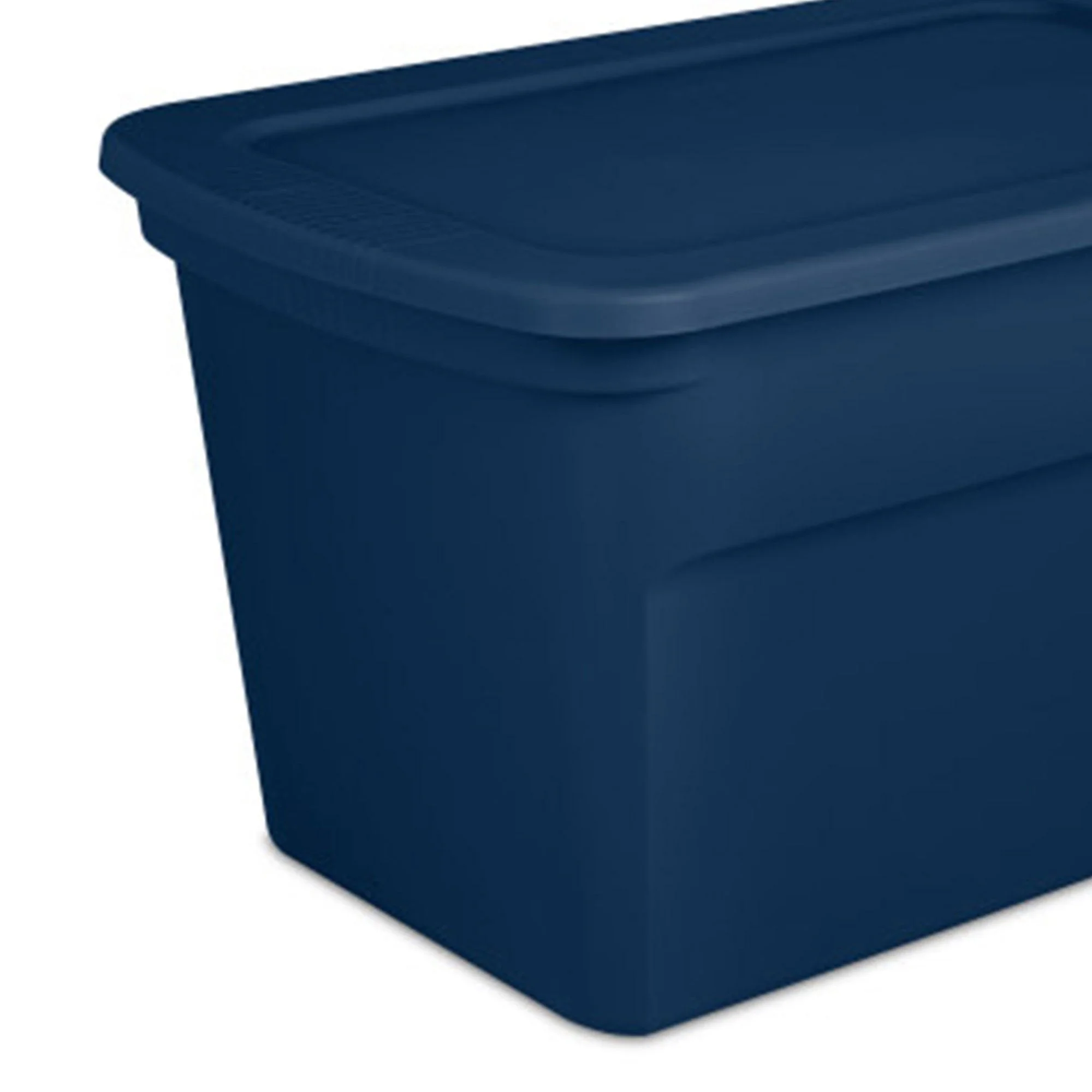Sterilite Classic Lidded Stackable 30 Gal Storage Tote Container, Blue, 24 Pack - Image 7