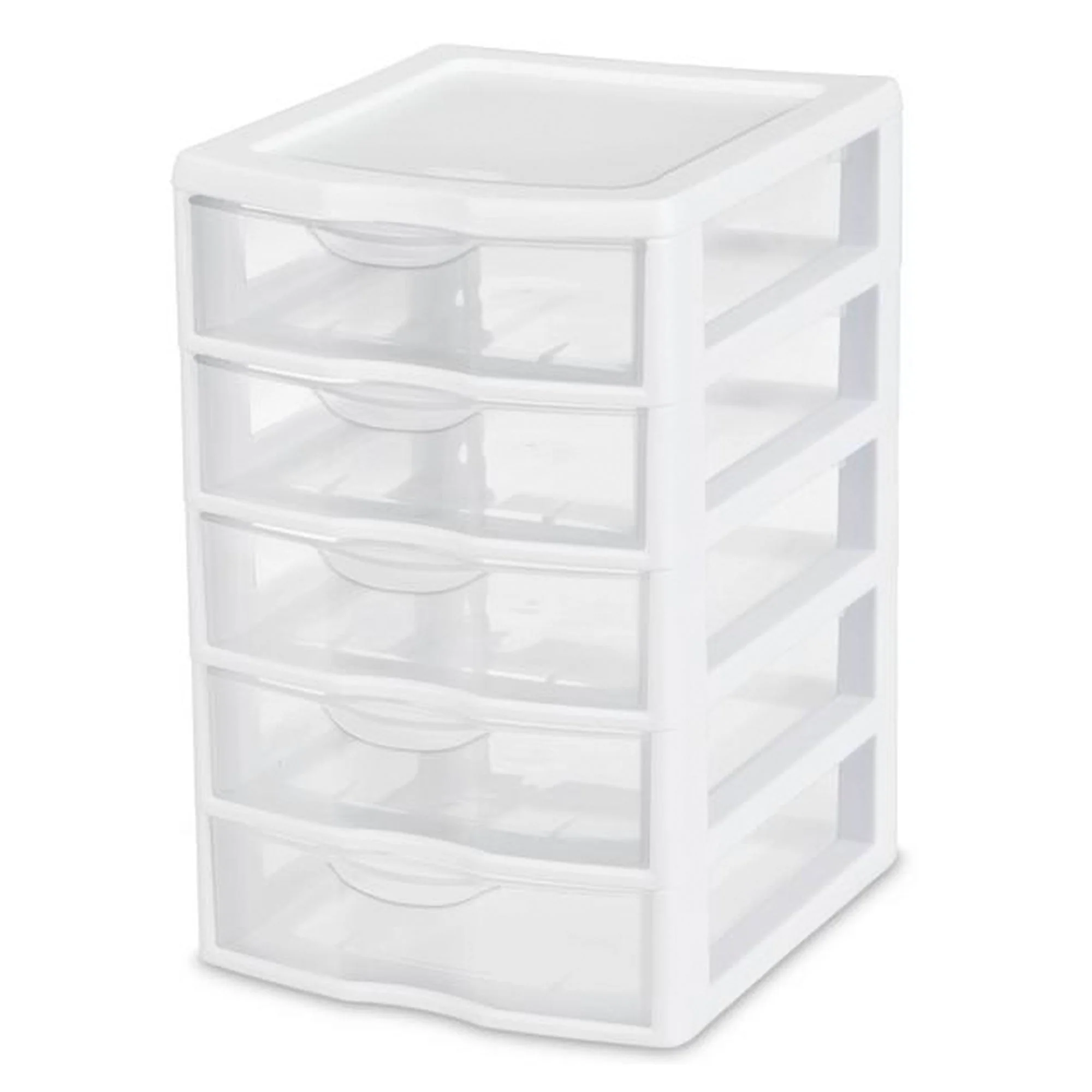 Sterilite Clearview Plastic Small 5 Drawer Desktop Storage Unit, White (12 Pack) - Image 10