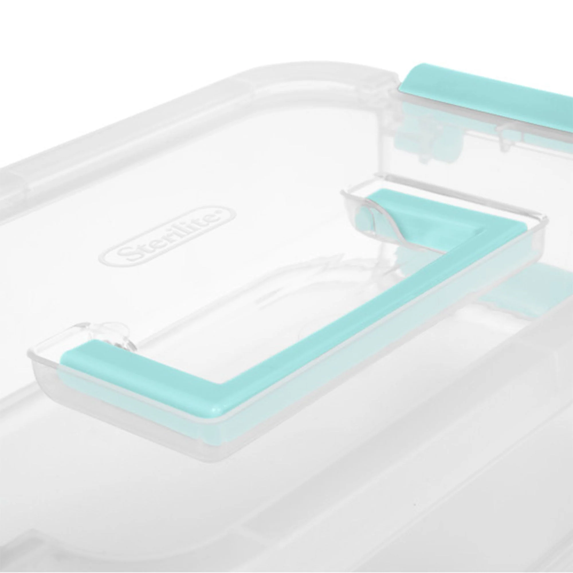 Sterilite Convenient Home 3-Tiered Stack Carry Storage Box, Clear (6 Pack) - Image 12