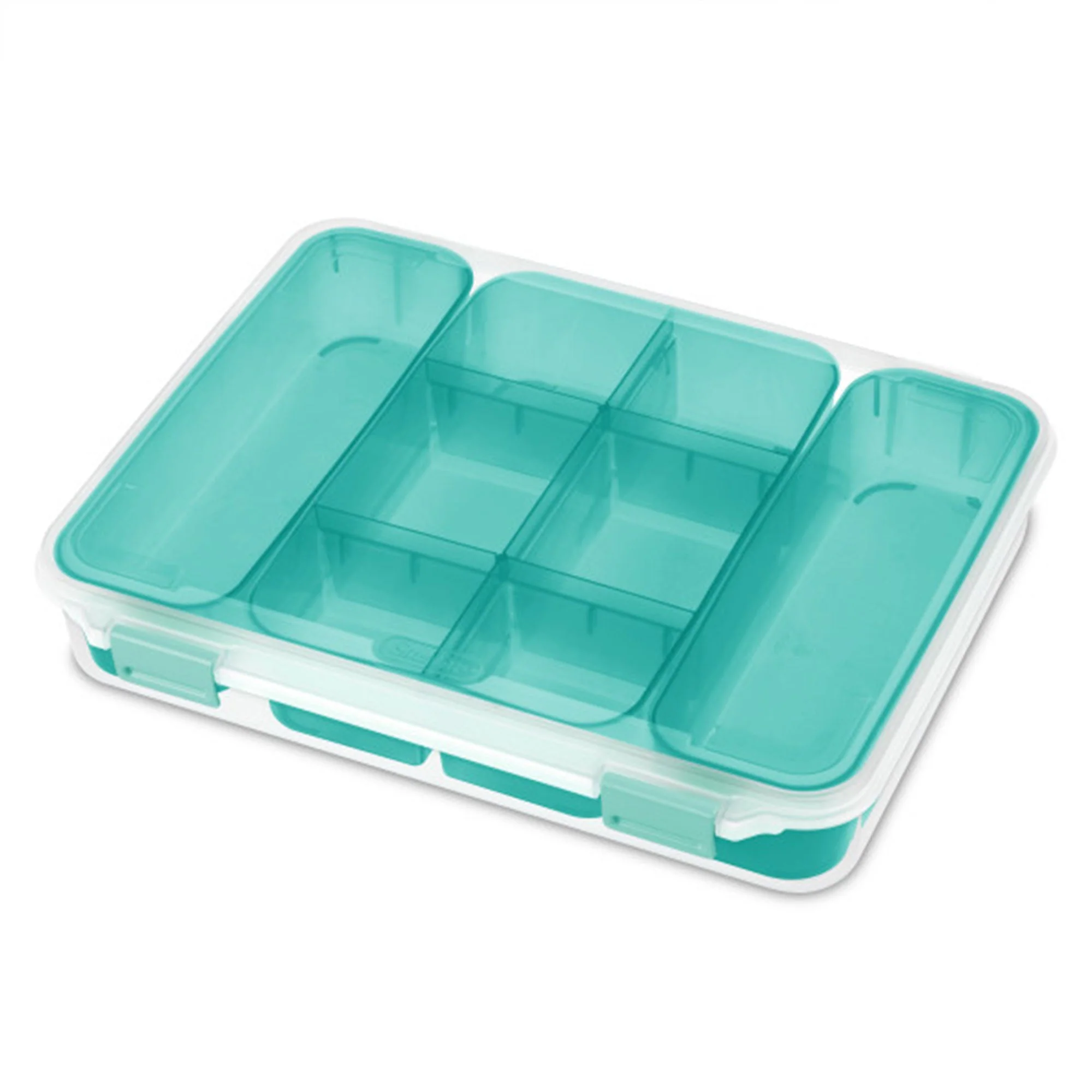 Sterilite Divided Case Stackable Plastic Small Storage Lidded Container, 12 Pack - Image 10