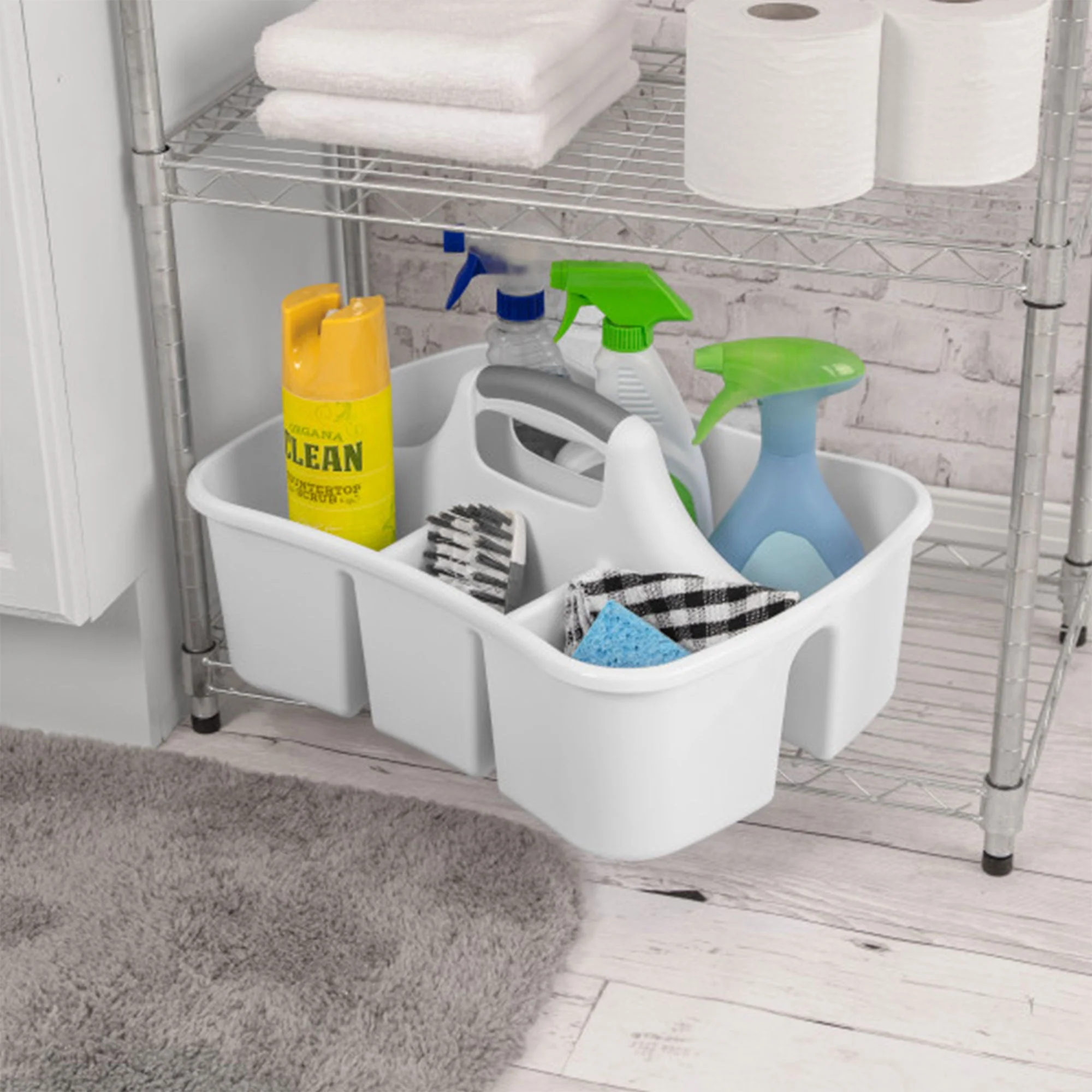 Sterilite Divided Storage Ultra Caddy with 4 Compartments and Handles (12 Pack) - Image 7