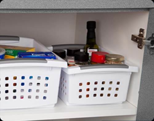 Sterilite Large Plastic Stacking Closet Organizer and Storage Basket (6 Pack) - Image 4