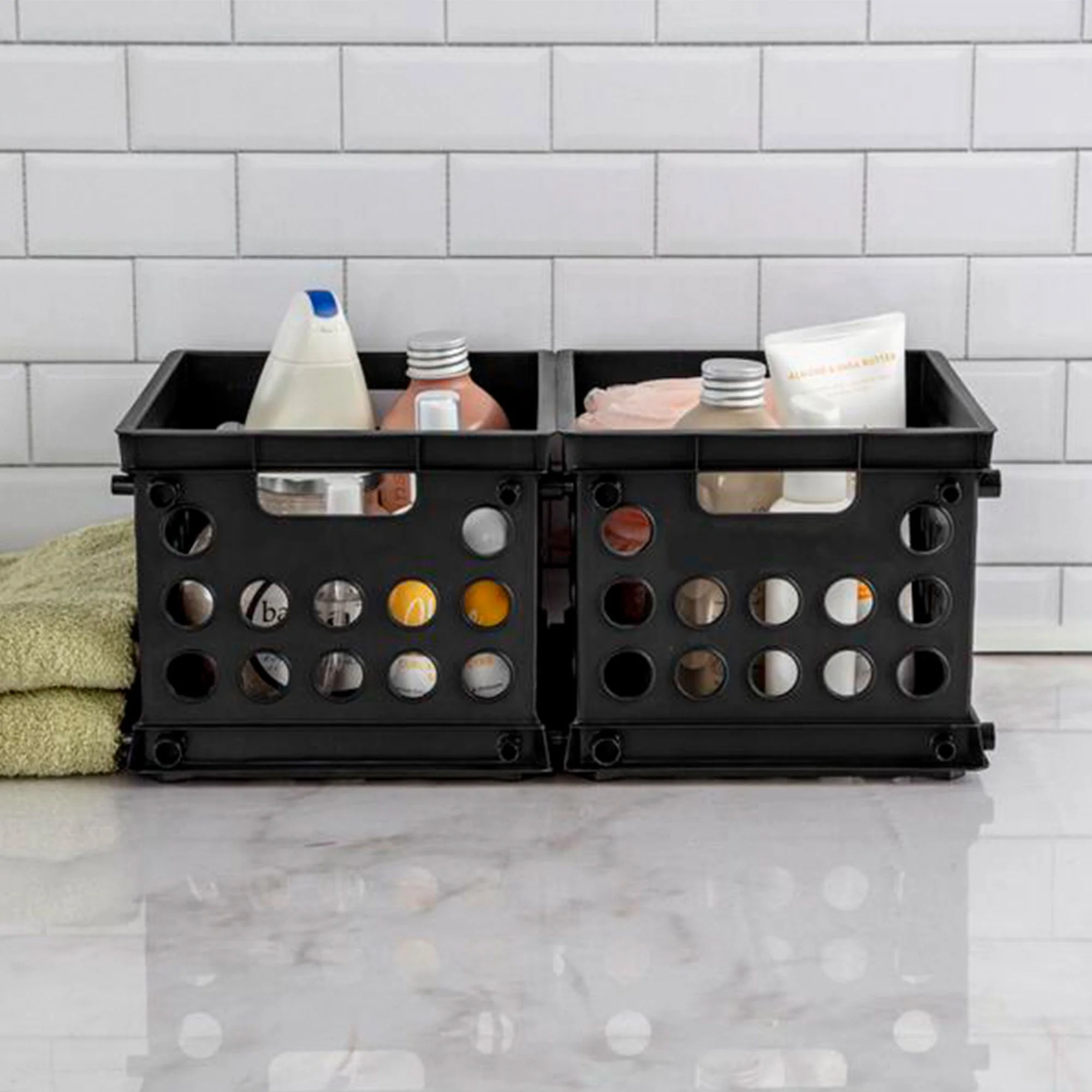 Sterilite Mini Crate Stackable Plastic Storage Bin Organizer w/ Handles, 12 Pack - Image 7