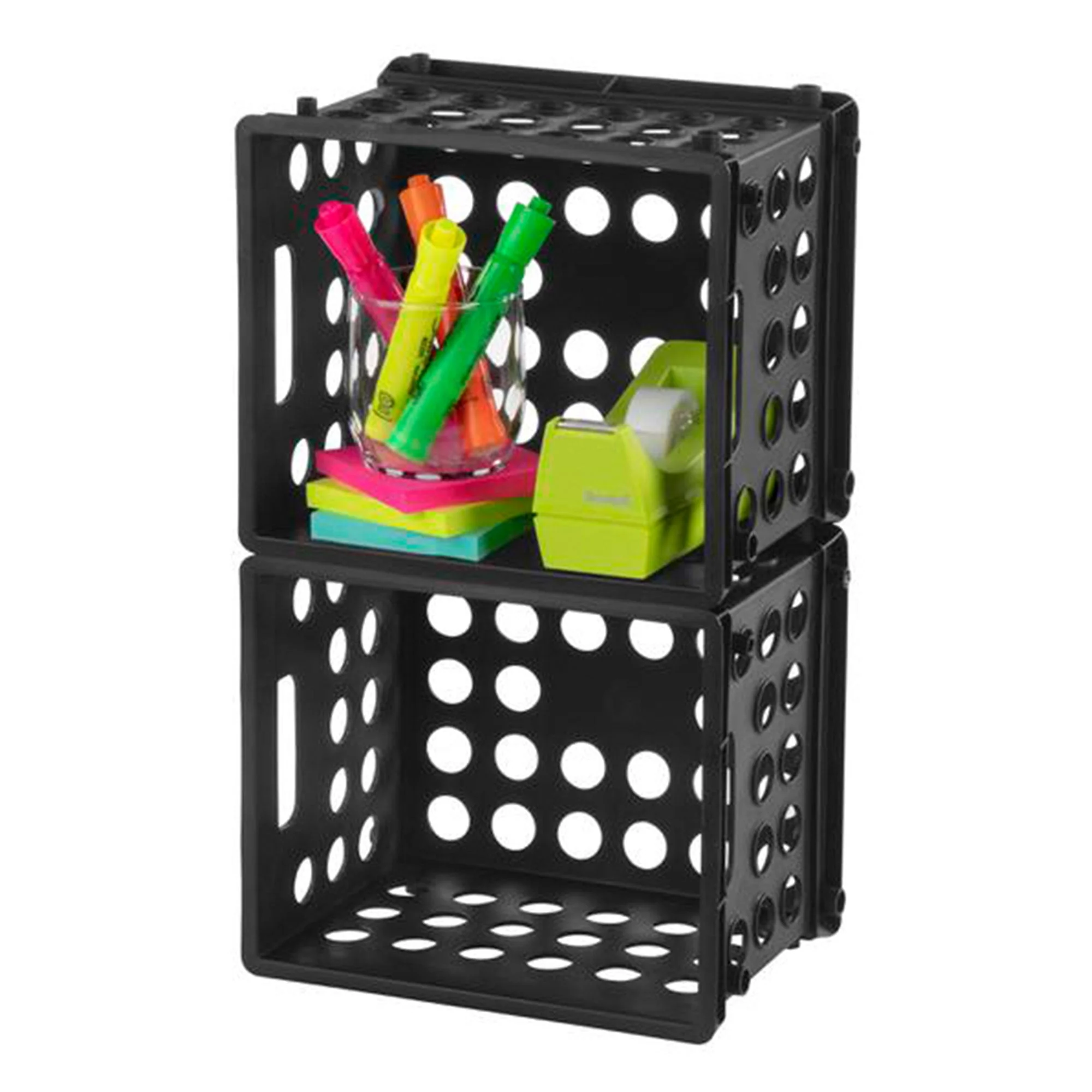 Sterilite Mini Crate Stackable Plastic Storage Bin Organizer w/ Handles, 12 Pack - Image 9