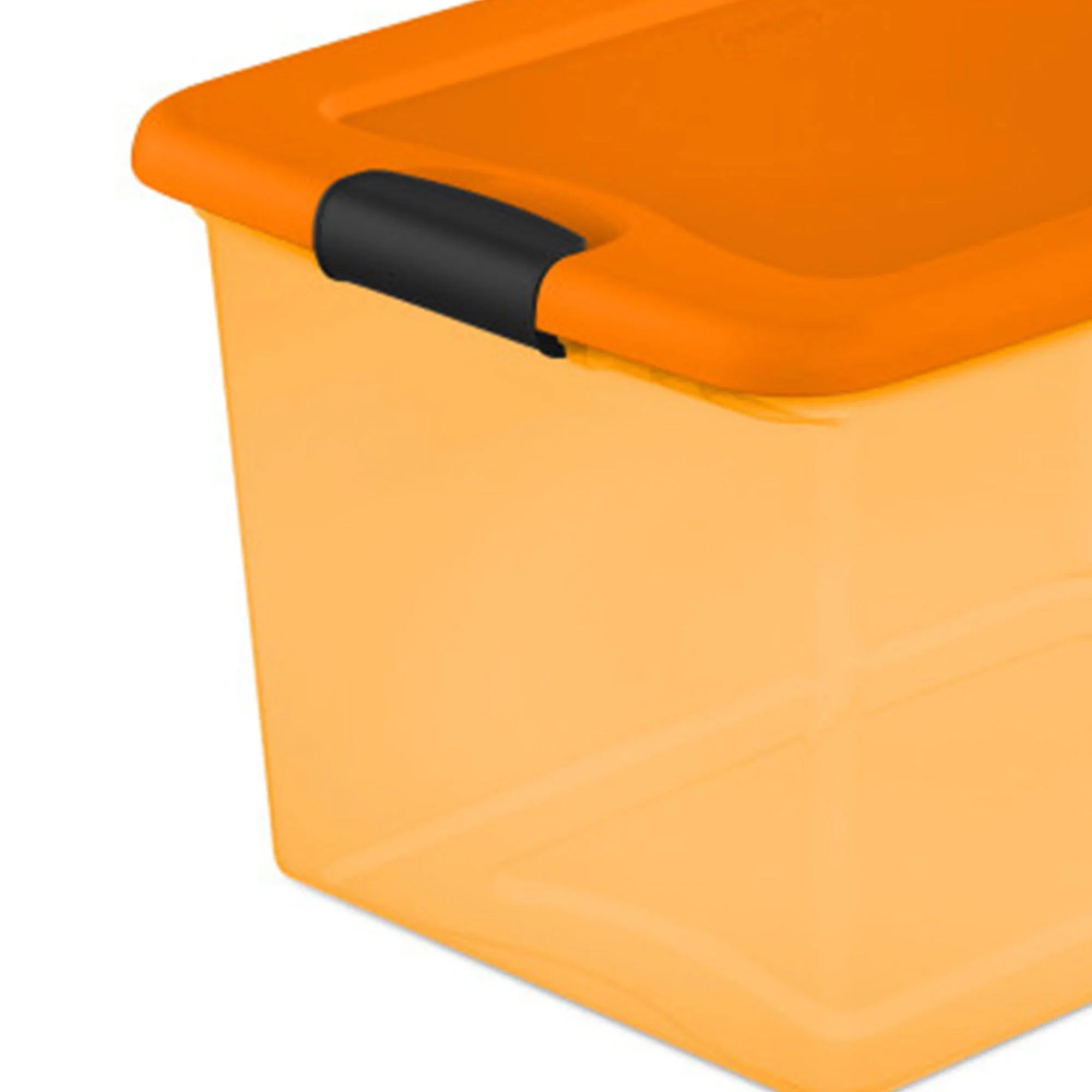 Sterilite Orange 64 Quart Latching Plastic Storage Box Container Tote, (6 Pack) - Image 7