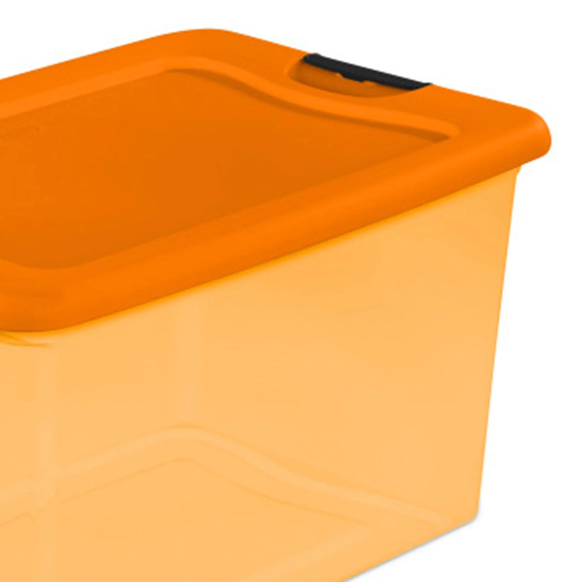 Sterilite Orange 64 Quart Latching Plastic Storage Box Container Tote, (6 Pack) - Image 8