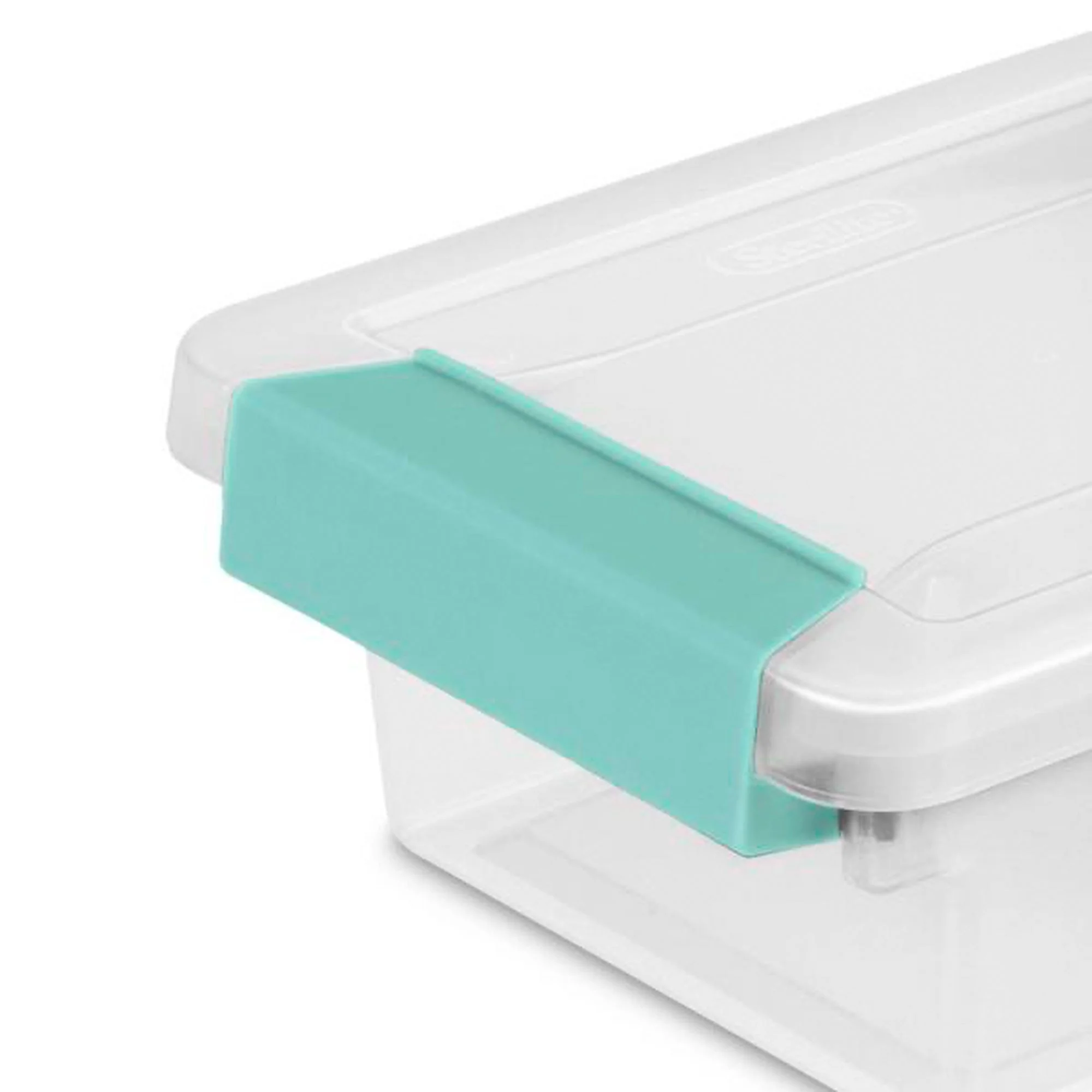 Sterilite Plastic Large Clip Bin Clear, 6 Pack & Mini Clip Storage Box, 6 Pack - Image 4