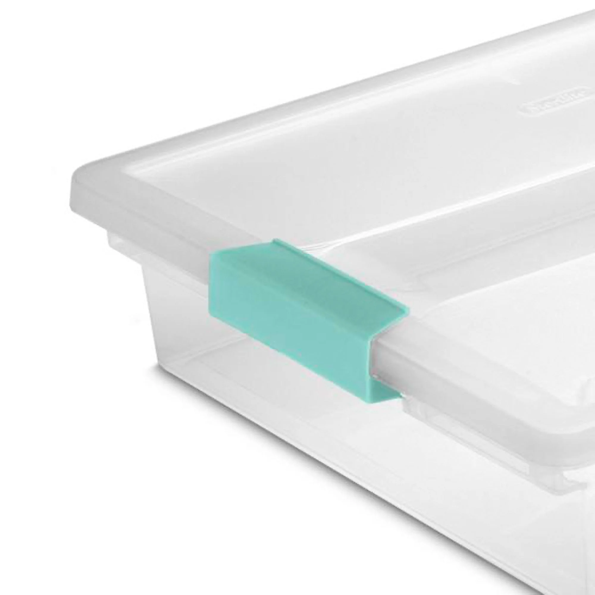 Sterilite Plastic Large Clip Bin Clear, 6 Pack & Mini Clip Storage Box, 6 Pack - Image 5