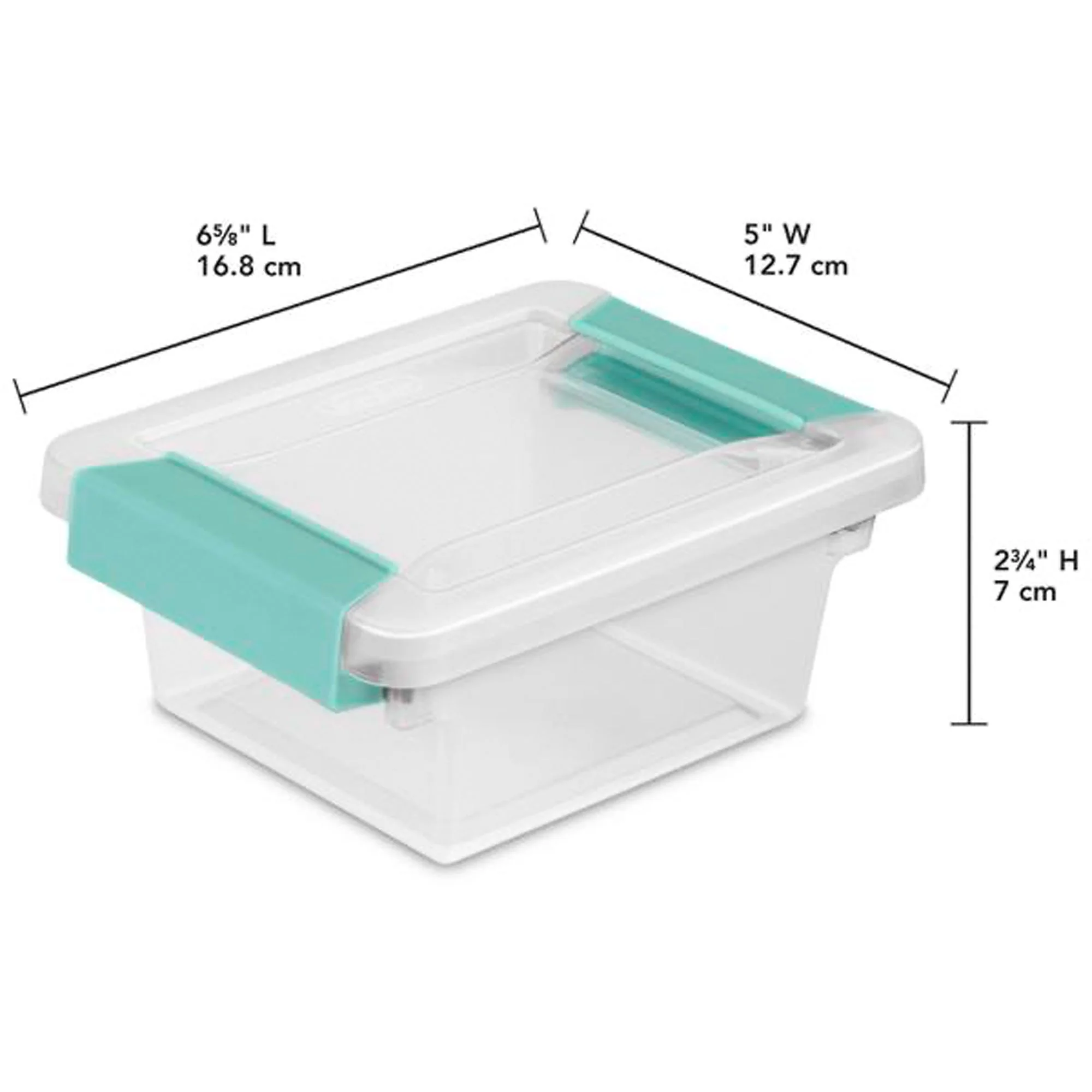 Sterilite Plastic Large Clip Bin Clear, 6 Pack & Mini Clip Storage Box, 6 Pack - Image 7