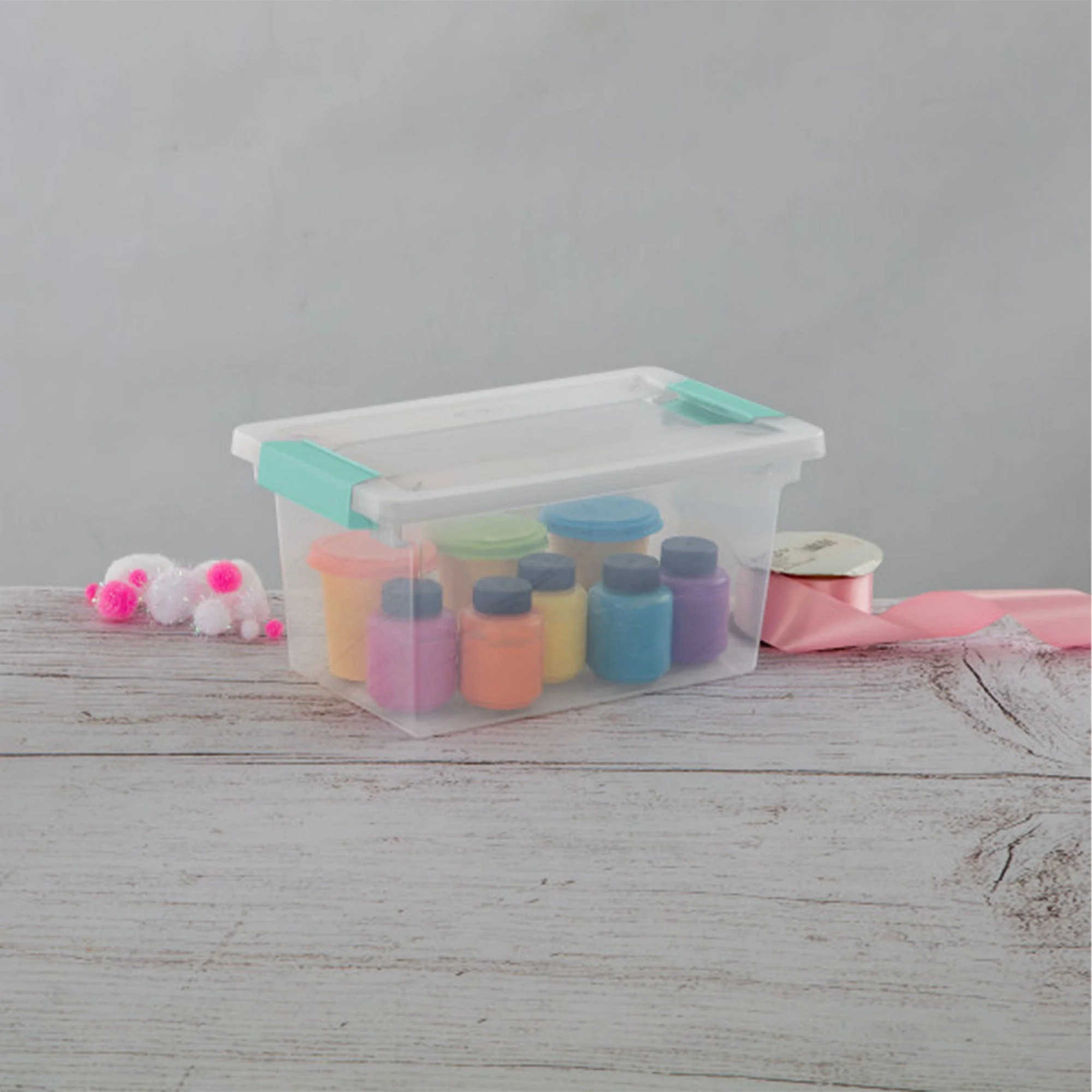 Sterilite Plastic Medium Clip Storage Box Container with Latching Lid, 8 Pack - Image 7