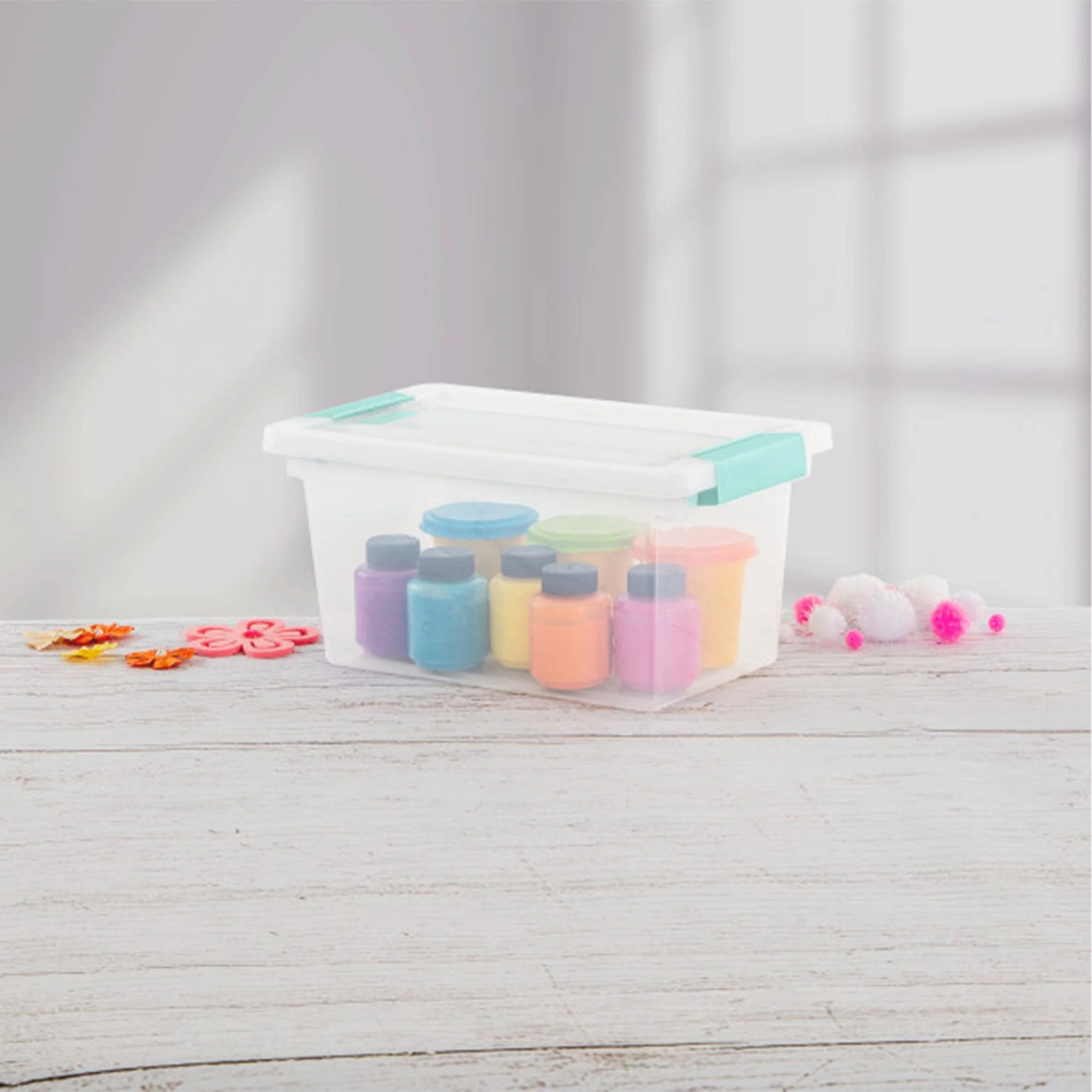 Sterilite Plastic Medium Clip Storage Box Container with Latching Lid, 8 Pack - Image 8