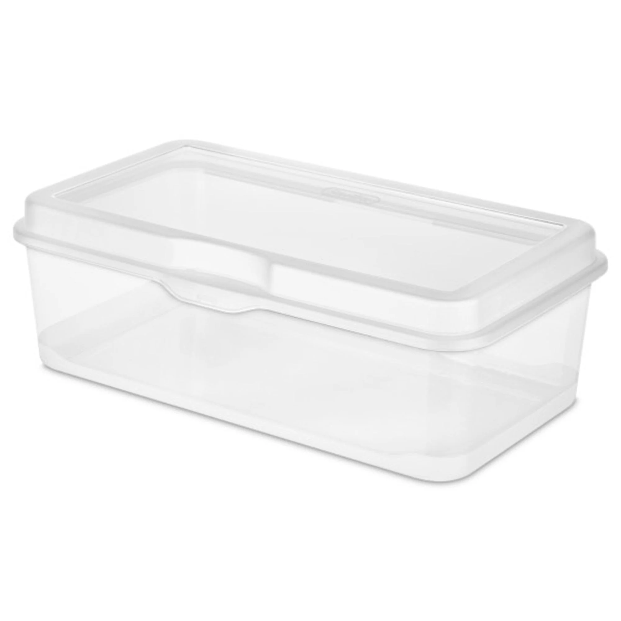 Sterilite Plastic Stacking FlipTop Latching Storage Container, Clear, (12 Pack) - Image 2