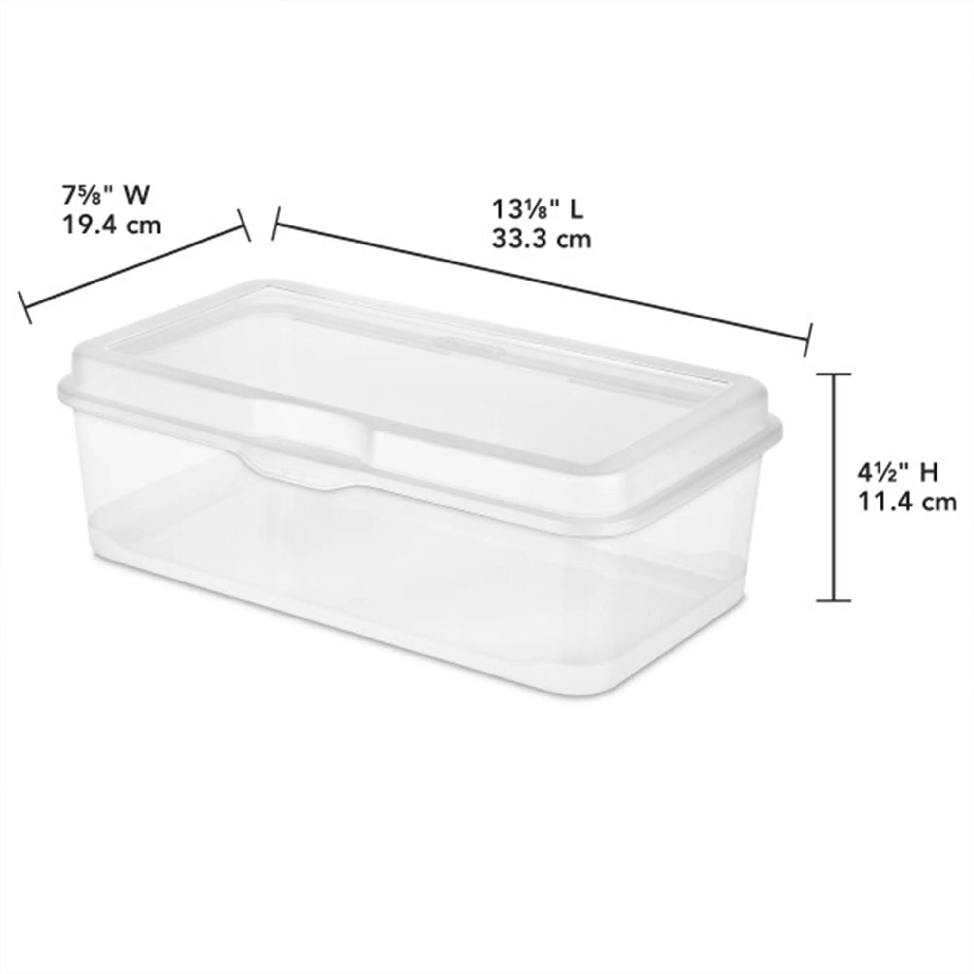 Sterilite Plastic Stacking FlipTop Latching Storage Container, Clear, (12 Pack) - Image 3