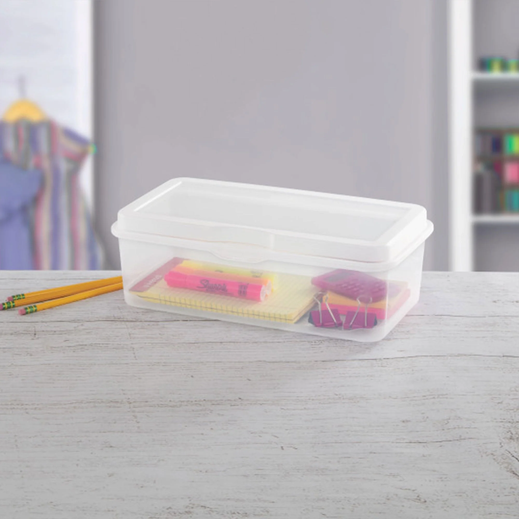Sterilite Plastic Stacking FlipTop Latching Storage Container, Clear, (12 Pack) - Image 6