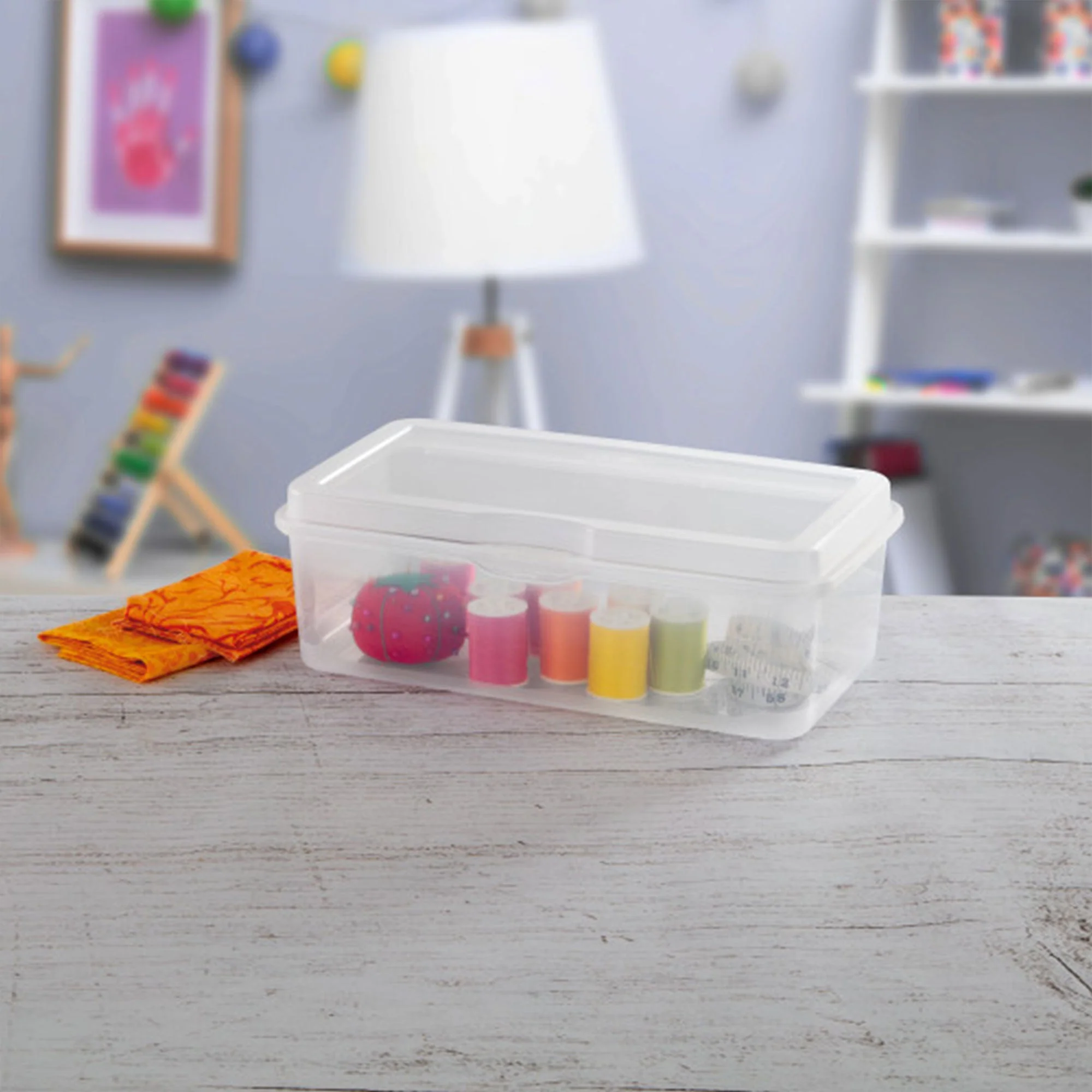 Sterilite Plastic Stacking FlipTop Latching Storage Container, Clear, (12 Pack) - Image 7
