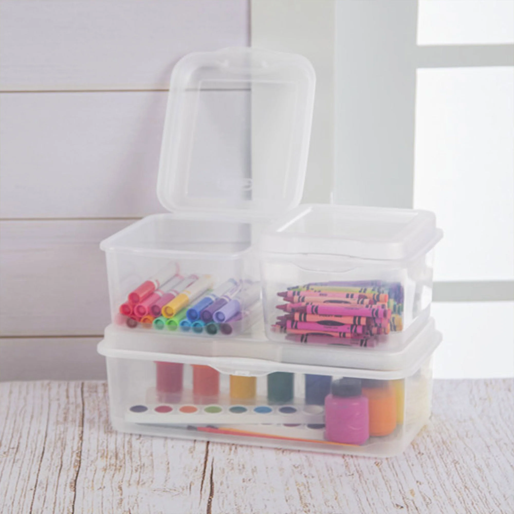 Sterilite Plastic Stacking FlipTop Latching Storage Container, Clear, (12 Pack) - Image 8