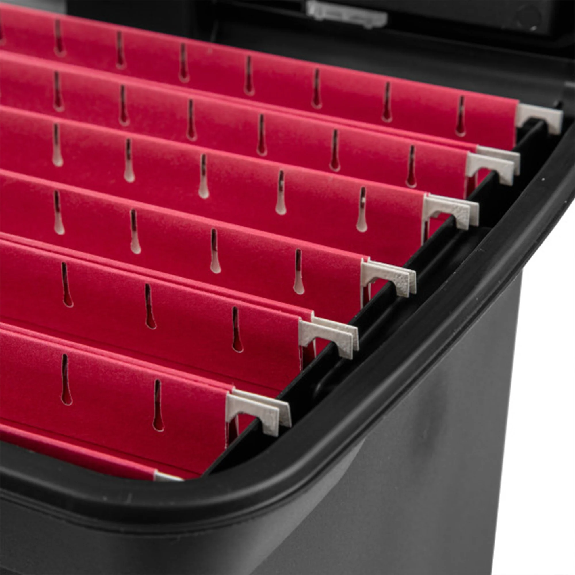 Sterilite Portable Lockable File Box w/ Extra Compartment & Handle (4 Pack) - Image 9