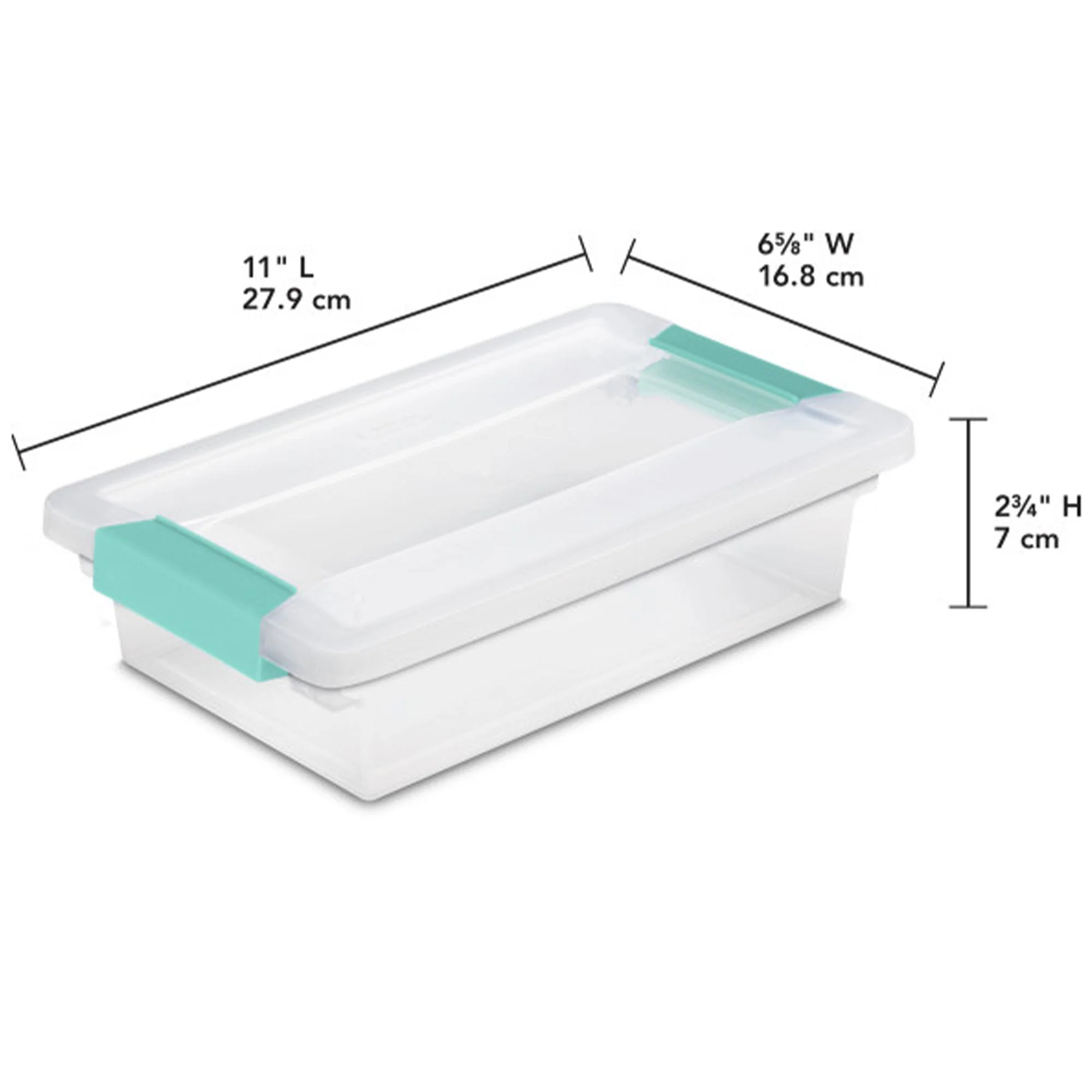 Sterilite Small Clip Box Clear Storage Tote Container with Latching Lid, 30 Pack - Image 3