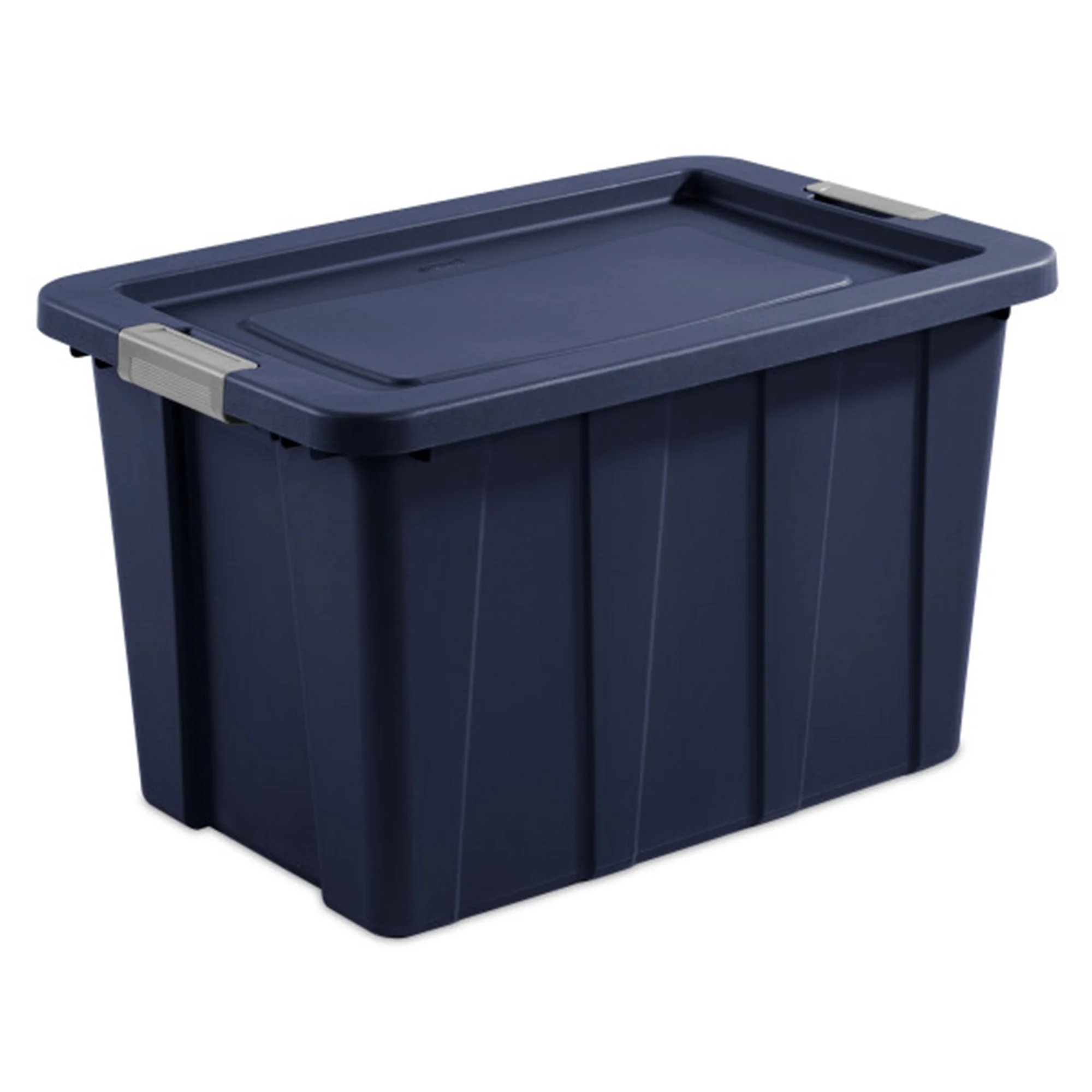 Sterilite Tuff1 30 Gal Plastic Storage Tote Bin w/ Latching Lid, Blue (12 Pack) - Image 5