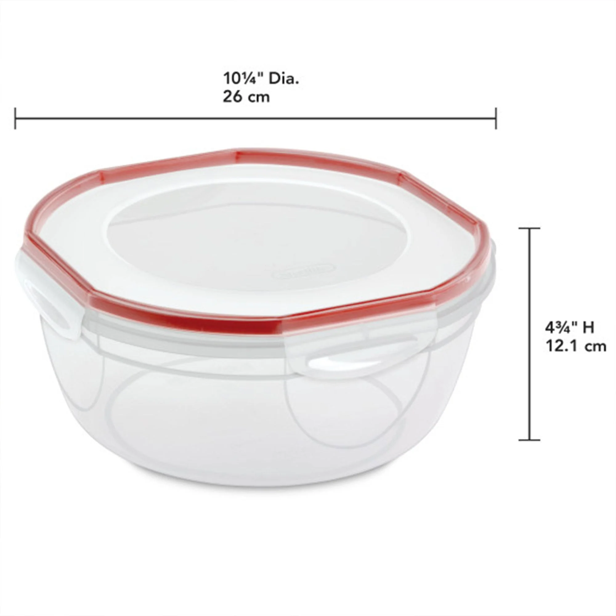 Sterilite Ultra Seal 4.7 Qt Plastic Food Storage Bowl Container w/ Lid (12 Pack) - Image 2