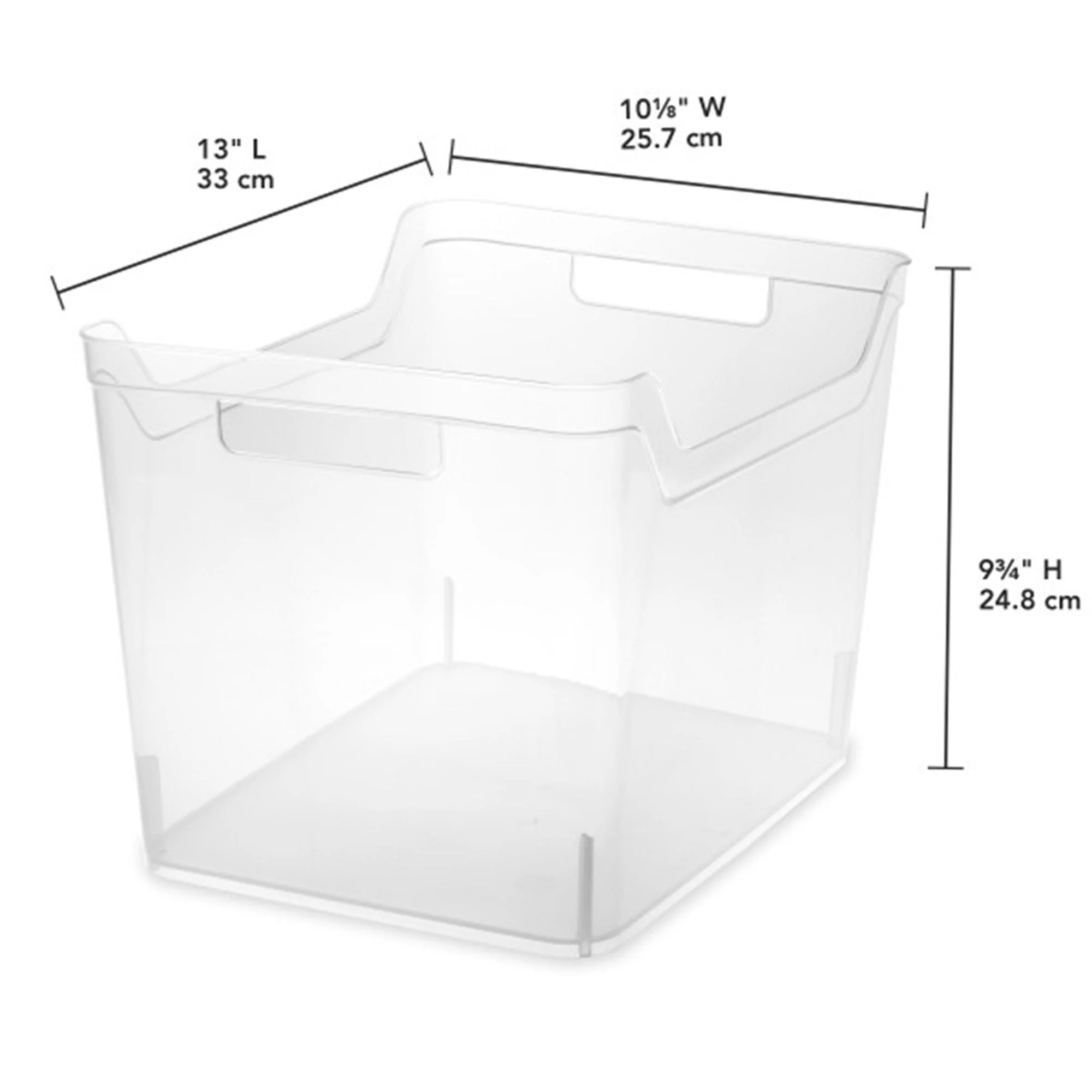 Sterilite Wide Shelf Home Office Storage Organizing Plastic Bin, 6 Pack, Clear - Image 2