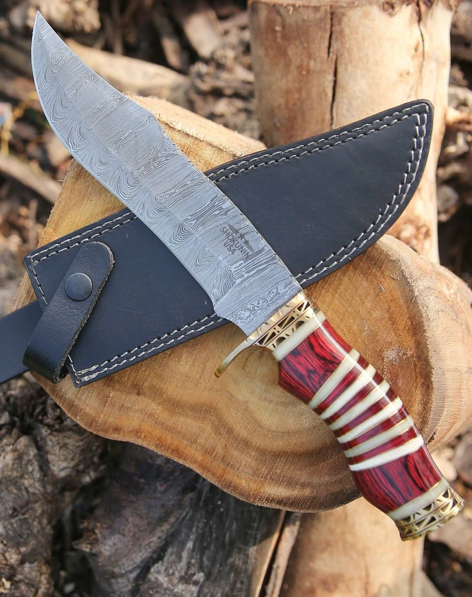 Stream Bowie Knife with Pakkawood & Bone Handle - Image 4