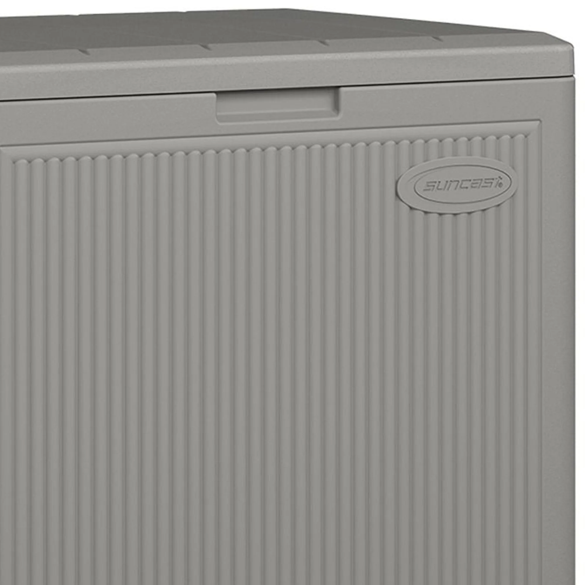 Suncast 22 Gallon Indoor Outdoor Small Patio Deck Box Storage Chest, Stoney - Image 4