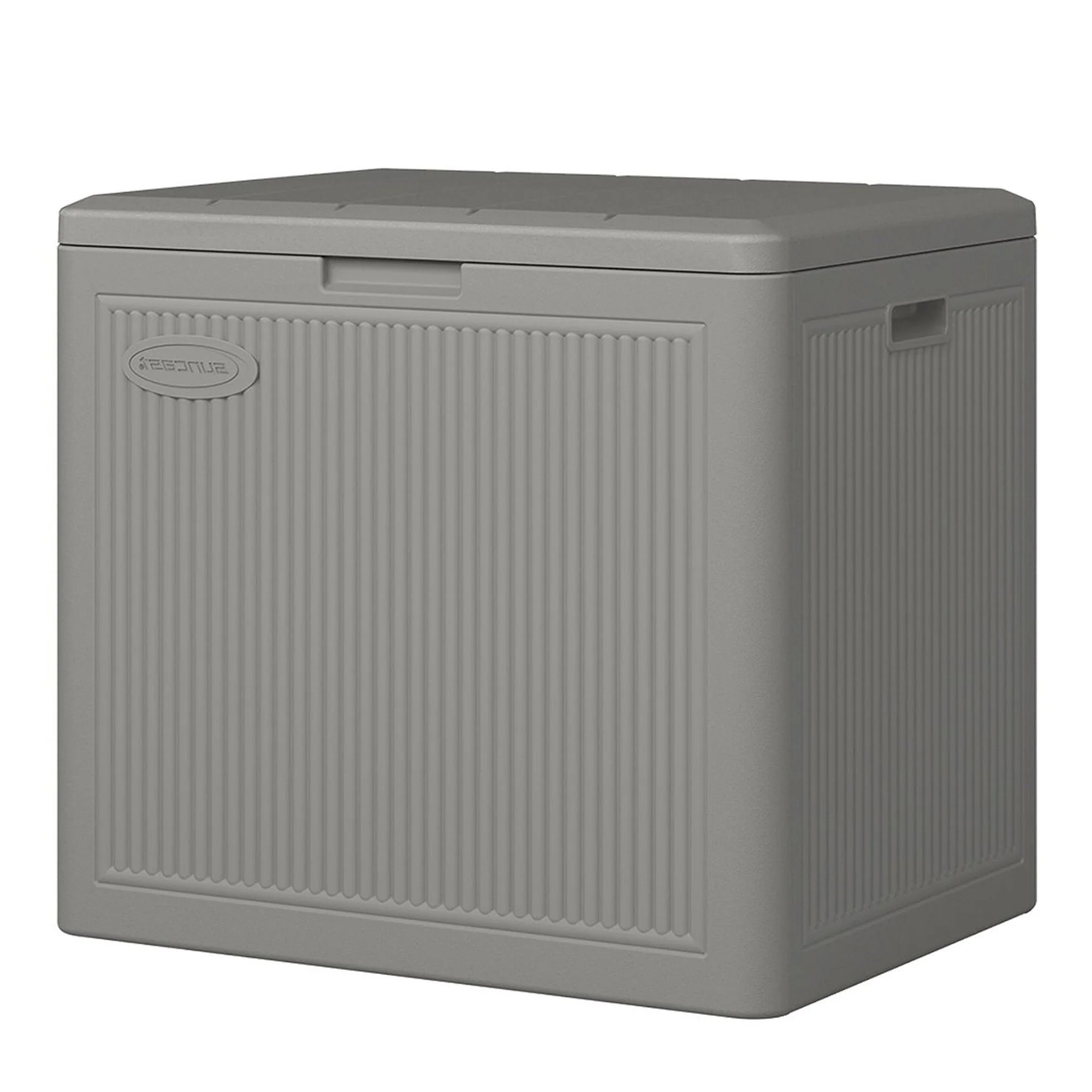 Suncast 22 Gallon Indoor Outdoor Small Patio Deck Storage Box, Stoney (4 Pack) - Image 2