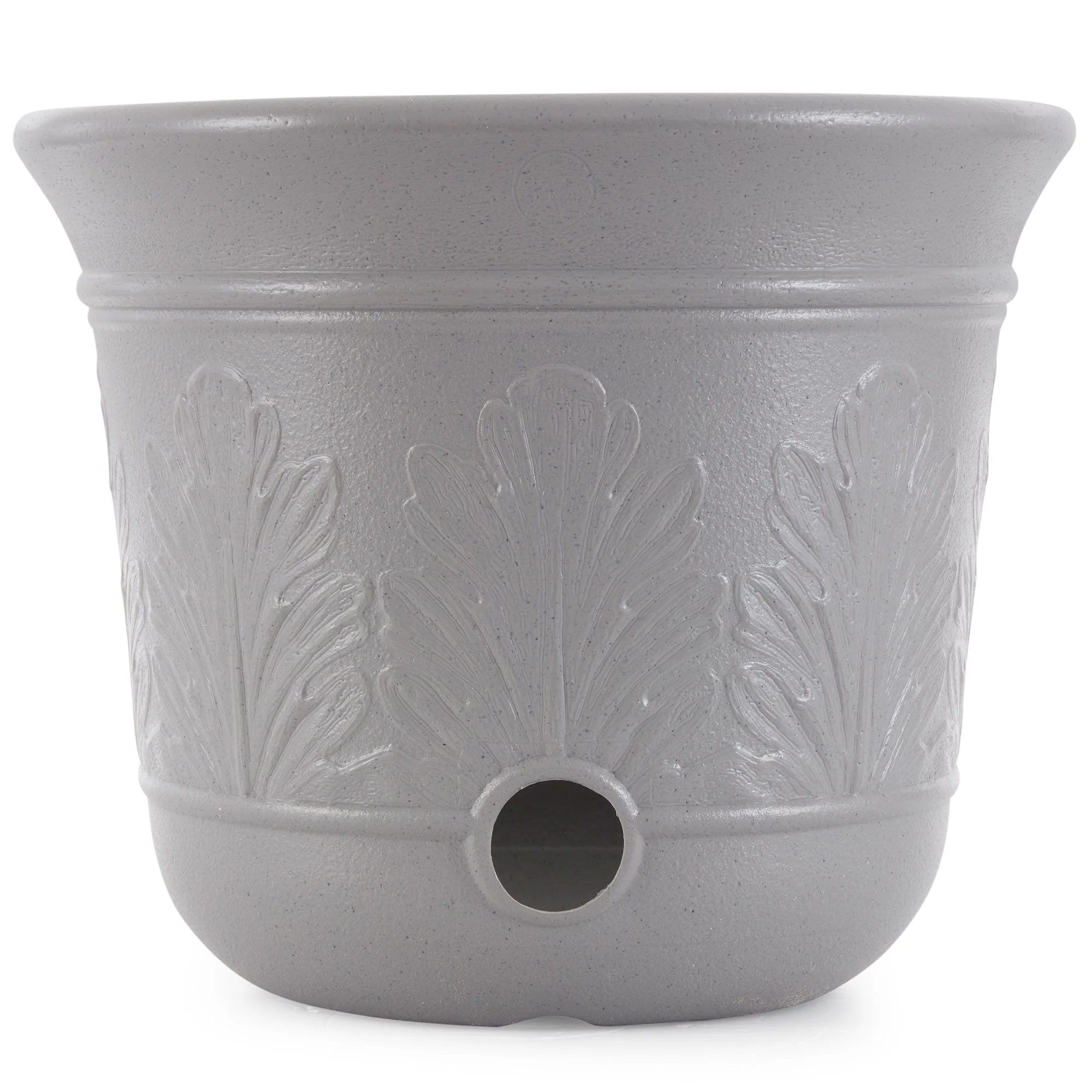 Suncast 300 Foot Heavy Duty 5 Gallon Decorative Garden Hose Pot, Gray (4 Pack) - Image 3