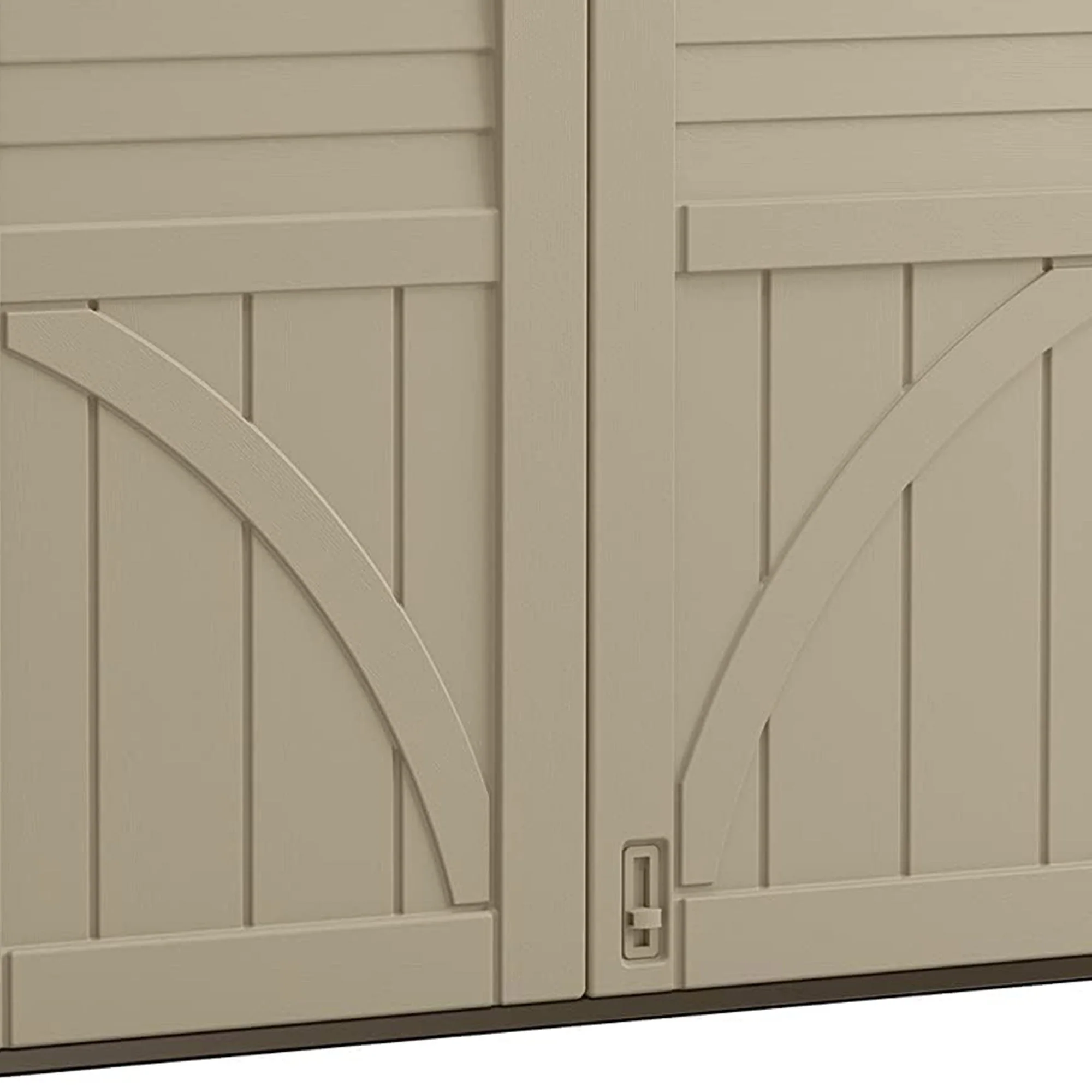 Suncast 34 Cubic Feet Horizontal Compact Storage Shed for Outdoor Spaces, Sand - Image 7
