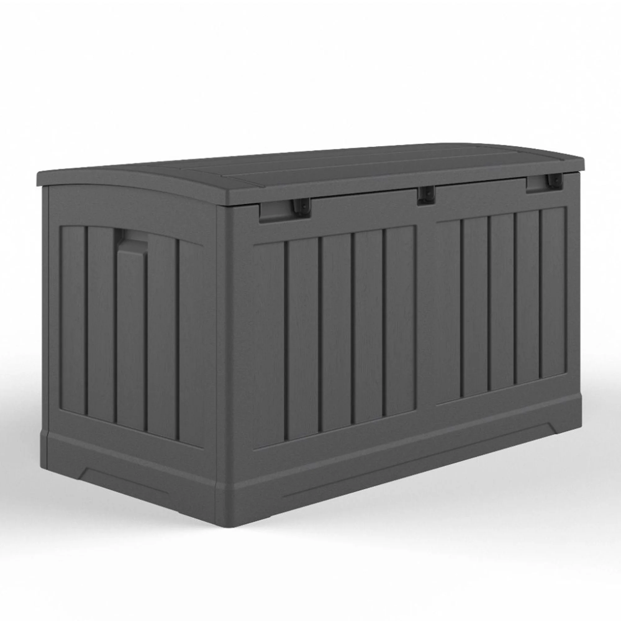 Suncast 50 Gallon Medium Resin Outdoor Storage Deck Box with Lid, Peppercorn - Image 9