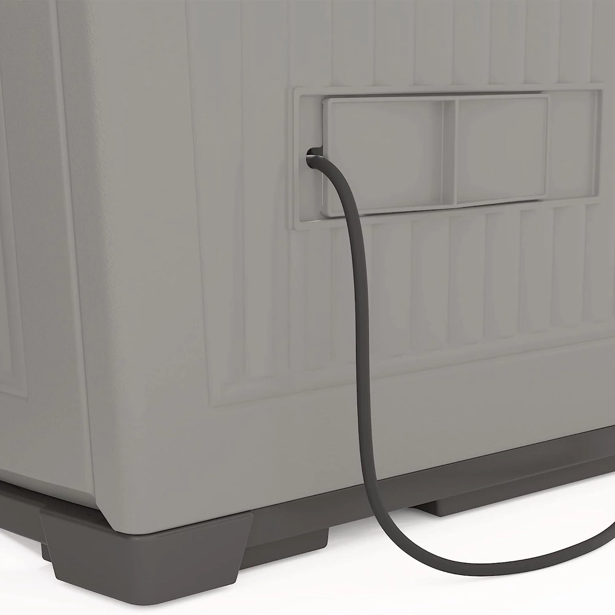 Suncast Backyard Oasis 130 Gallon Outdoor Storage Shed Basic Unit, Dove Gray - Image 5