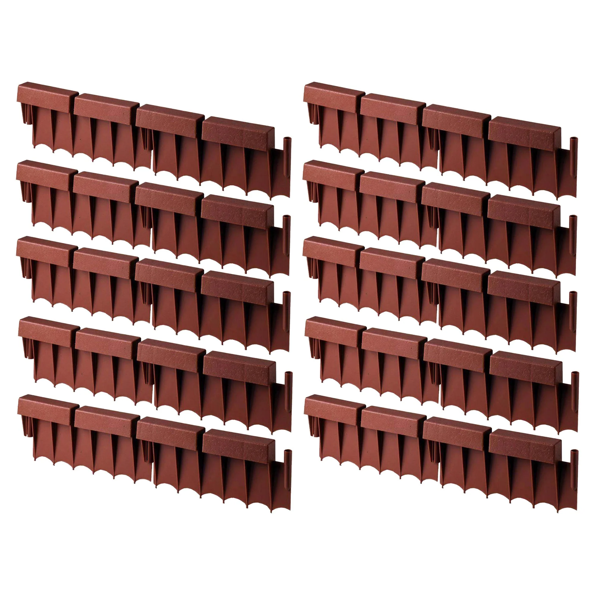 Suncast BBE10TC 12 Inch Section, Interlocking Brick Resin Border Edging, 10 Pack