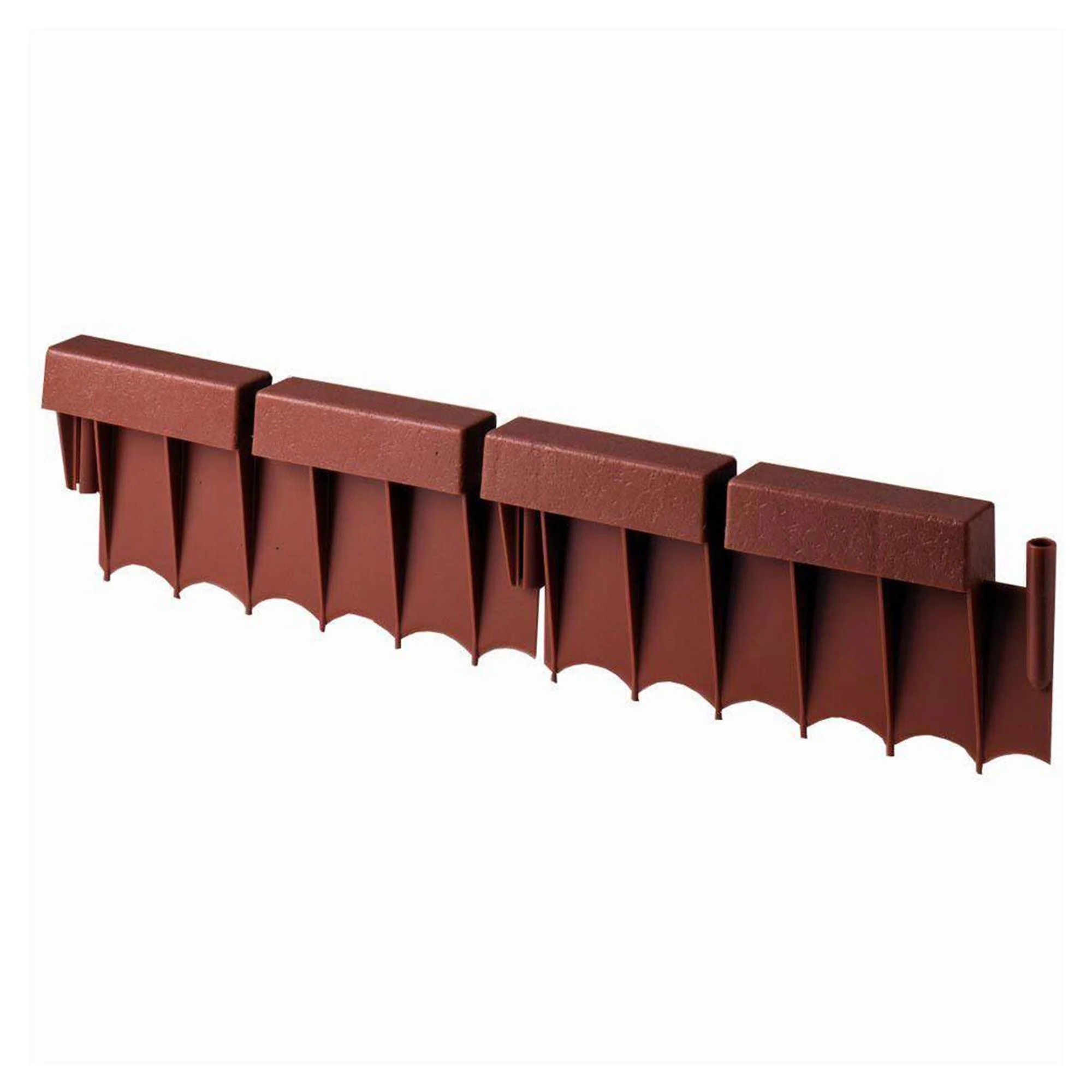 Suncast BBE10TC 12 Inch Section, Interlocking Brick Resin Border Edging, 10 Pack - Image 4