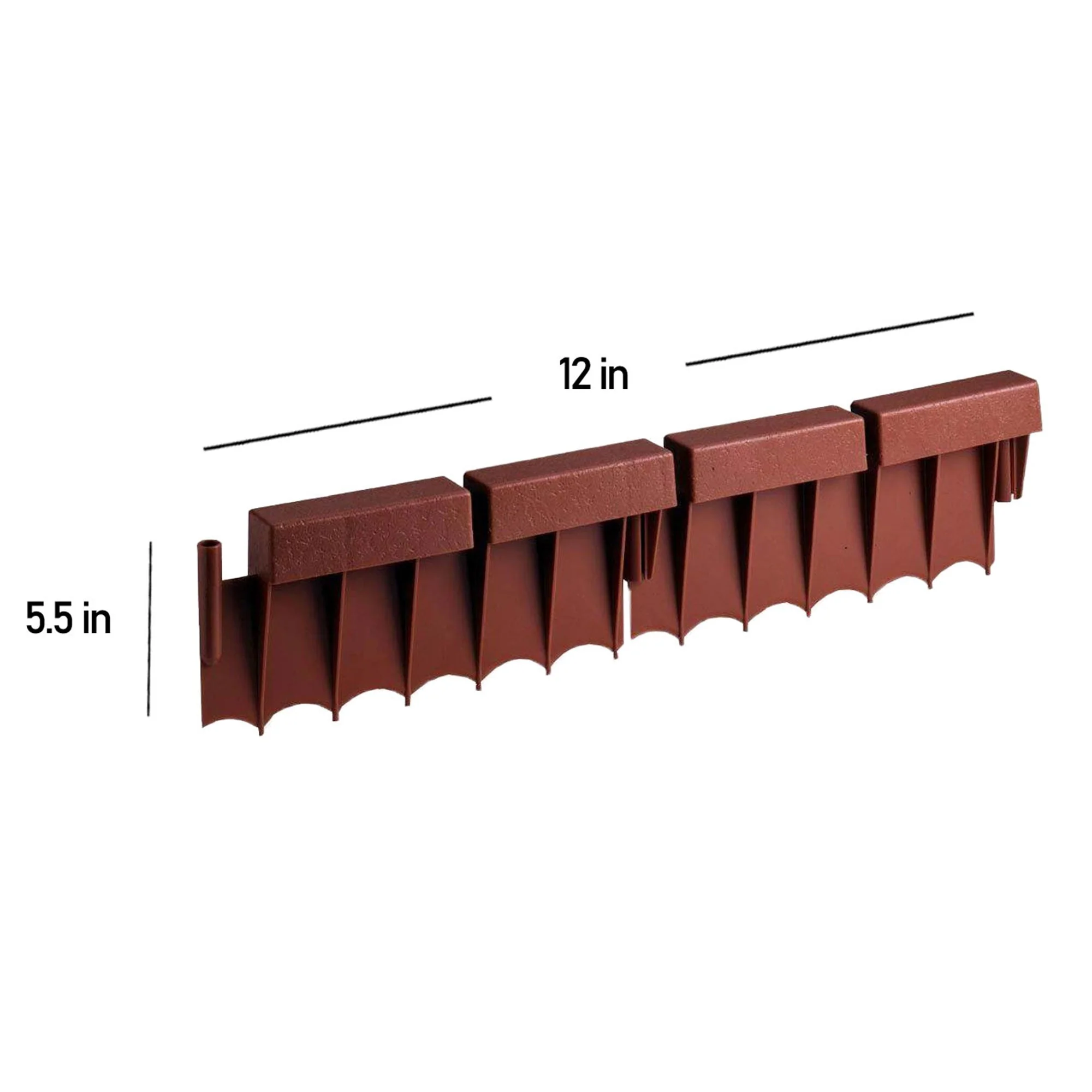 Suncast BBE10TC 12 Inch Section, Interlocking Brick Resin Border Edging, 10 Pack - Image 8