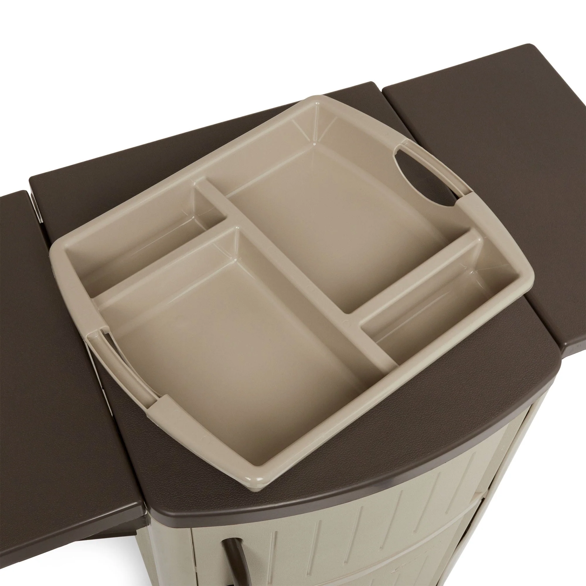 Suncast DCP2000 Portable Outdoor Patio Prep Serving Station Table and Cabinet - Image 6