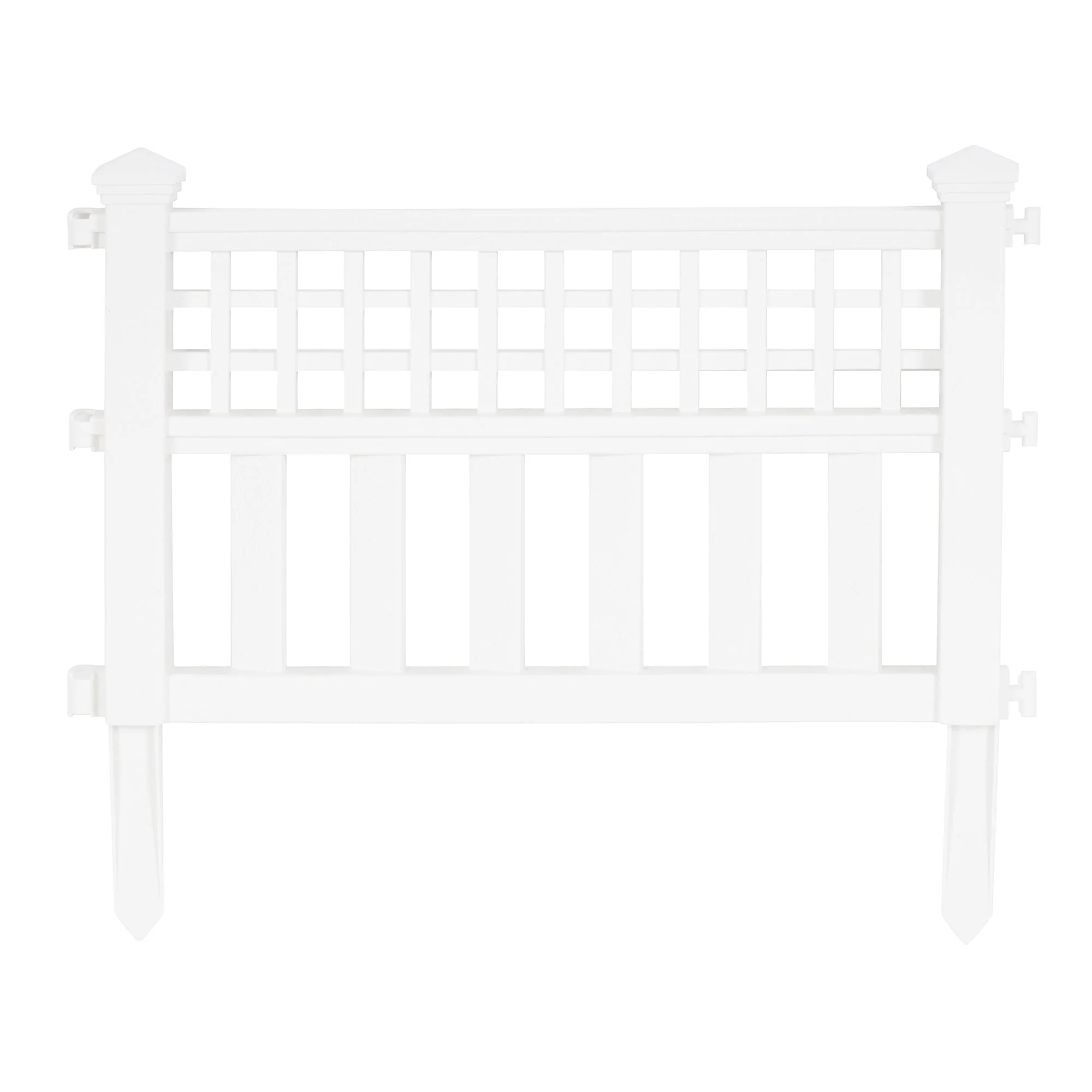 Suncast Grand View 14.5 x 24 Inch Yard Garden Border Fence Panel, White (2 Pack) - Image 5