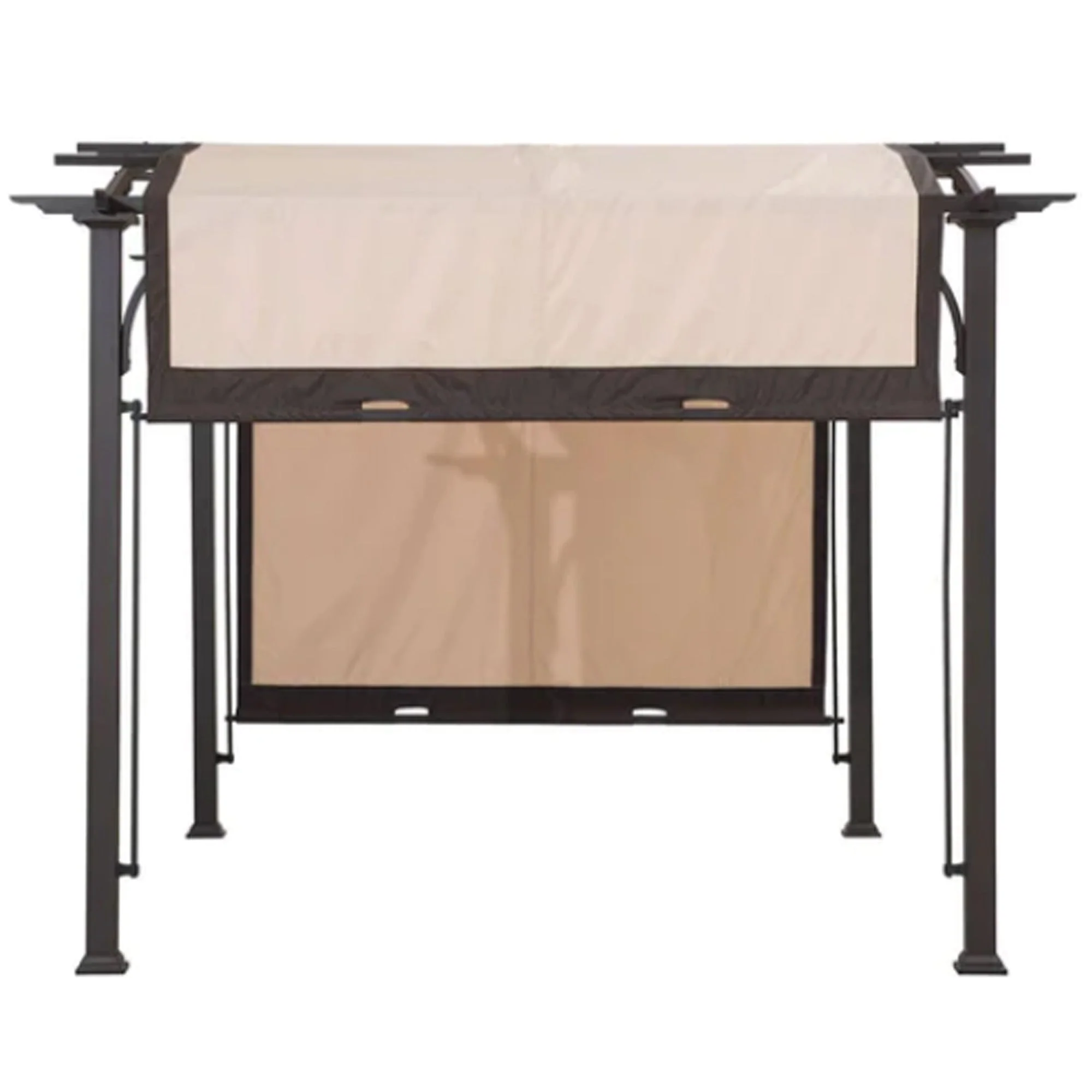 Sunjoy 9 x 11 Foot Arched Pergola Cover Outdoor Backyard Roof Shaded Canopy Tent - Image 8