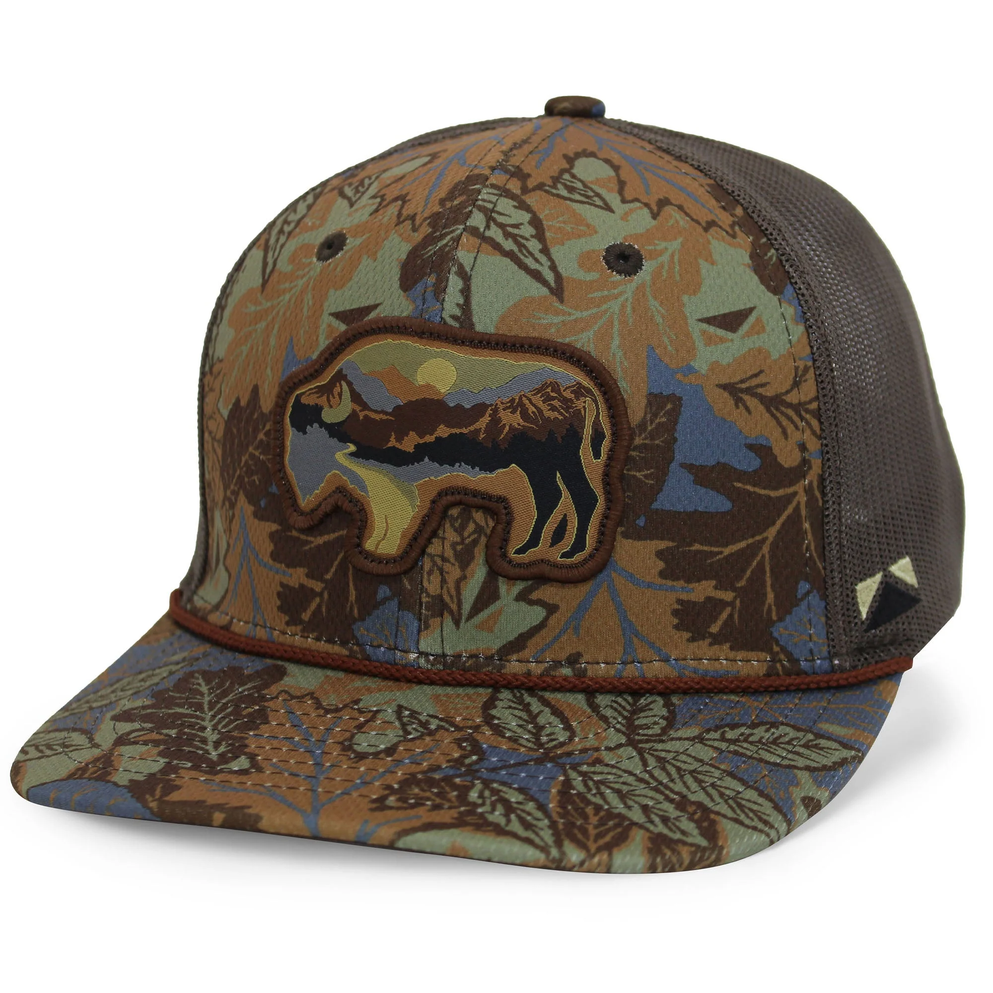Sunset Bison Buffalo Meshback Rope Cap - Image 5