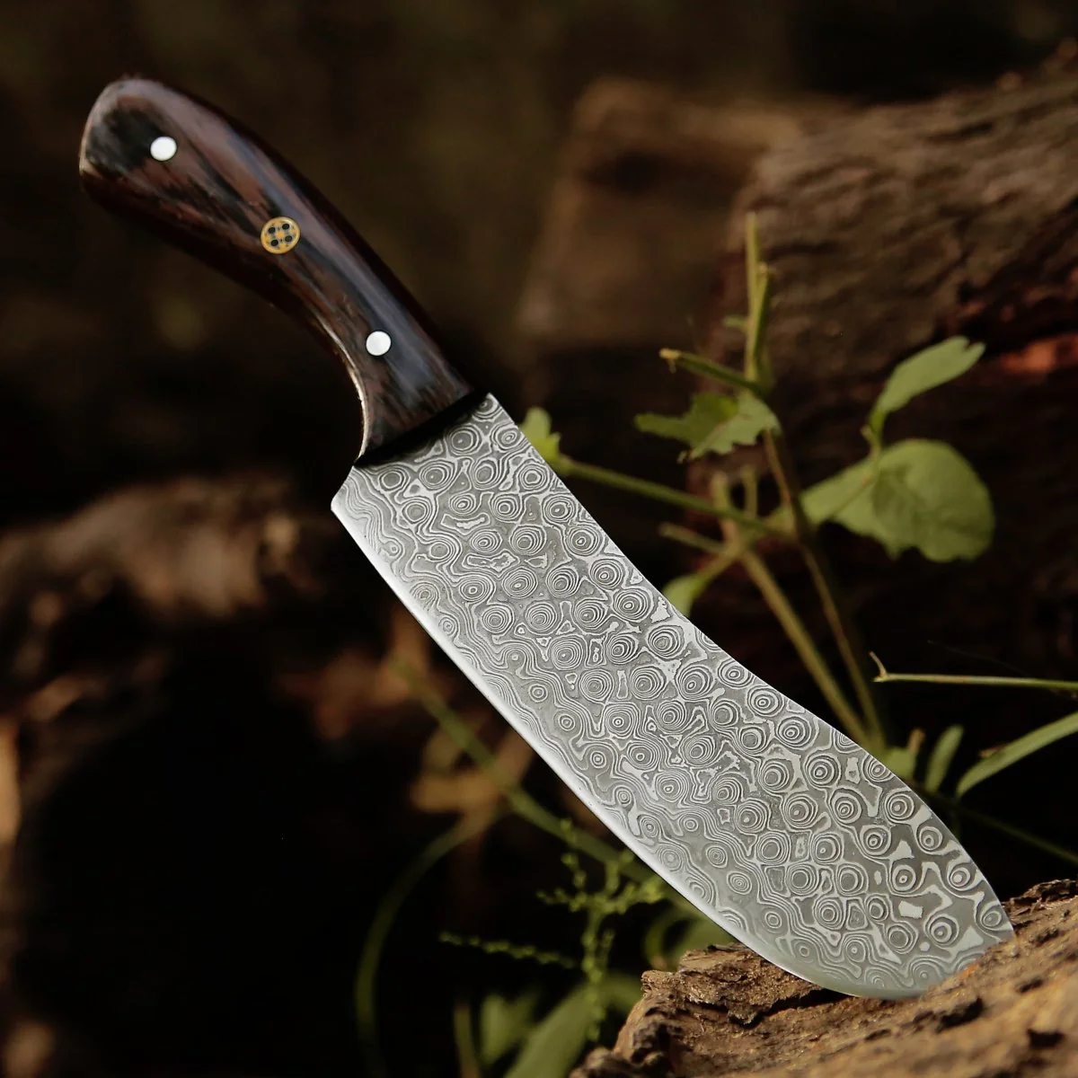 Super Cut Damascus Chef's Knife with Exotic Wenge Wood Handle - Image 8