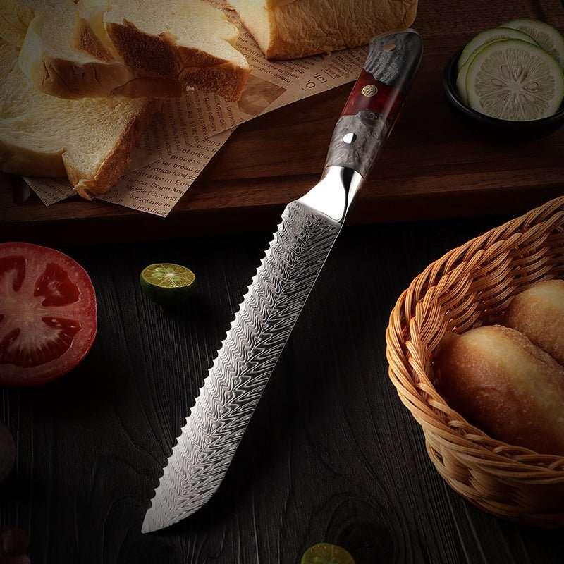 Supreme VG10 8‑Piece Chef Knife Set with Olive Wood Handles - Image 21