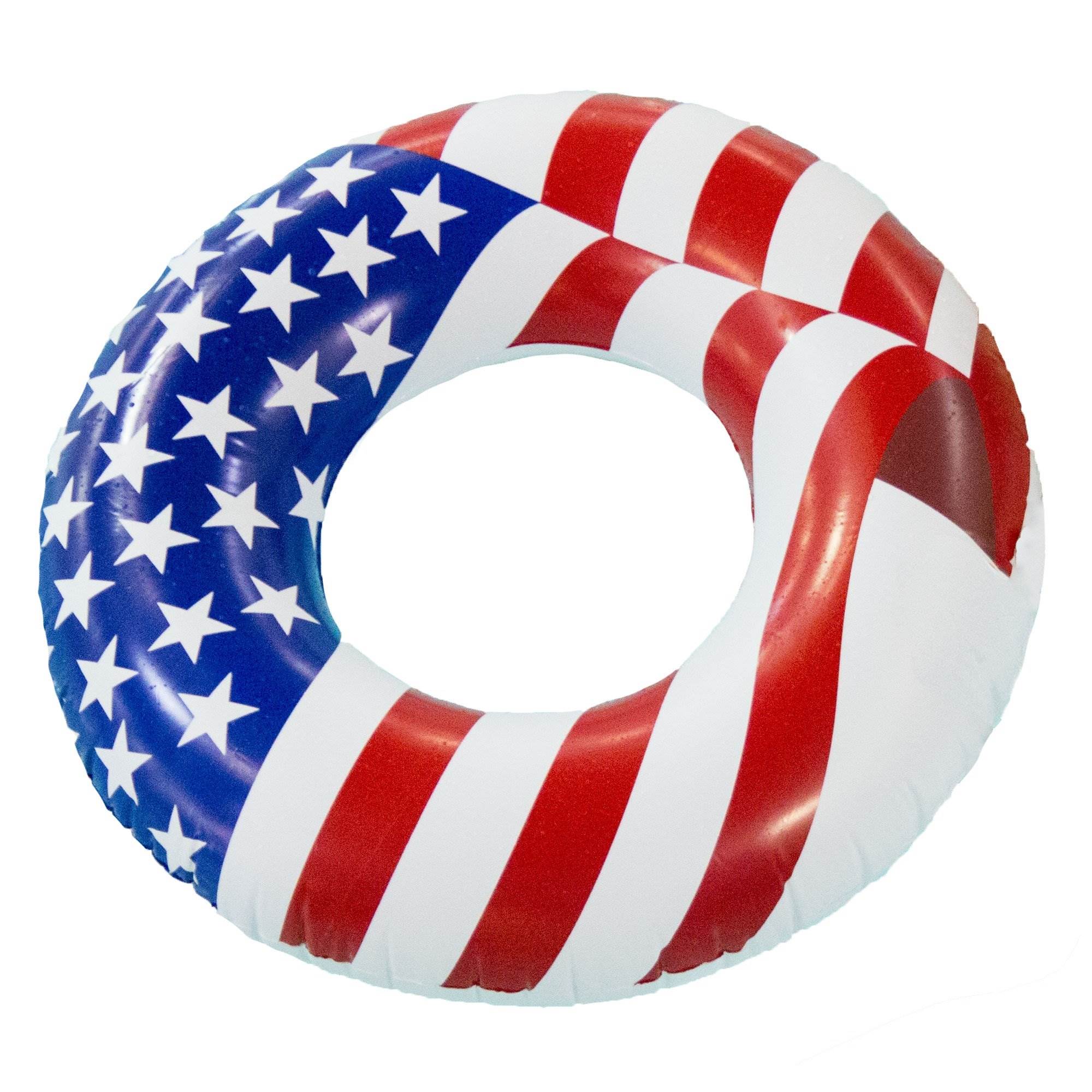 Swimline 36" Inflatable American Flag Swimming Pool and Lake Tube Float (8 Pack) - Image 2